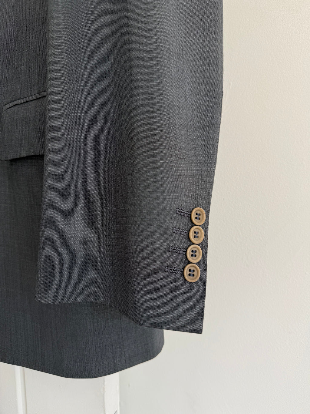 Canali 1990s Slate Blue 2B Wool Sport Jacket Blazer Made in Italy - Size L