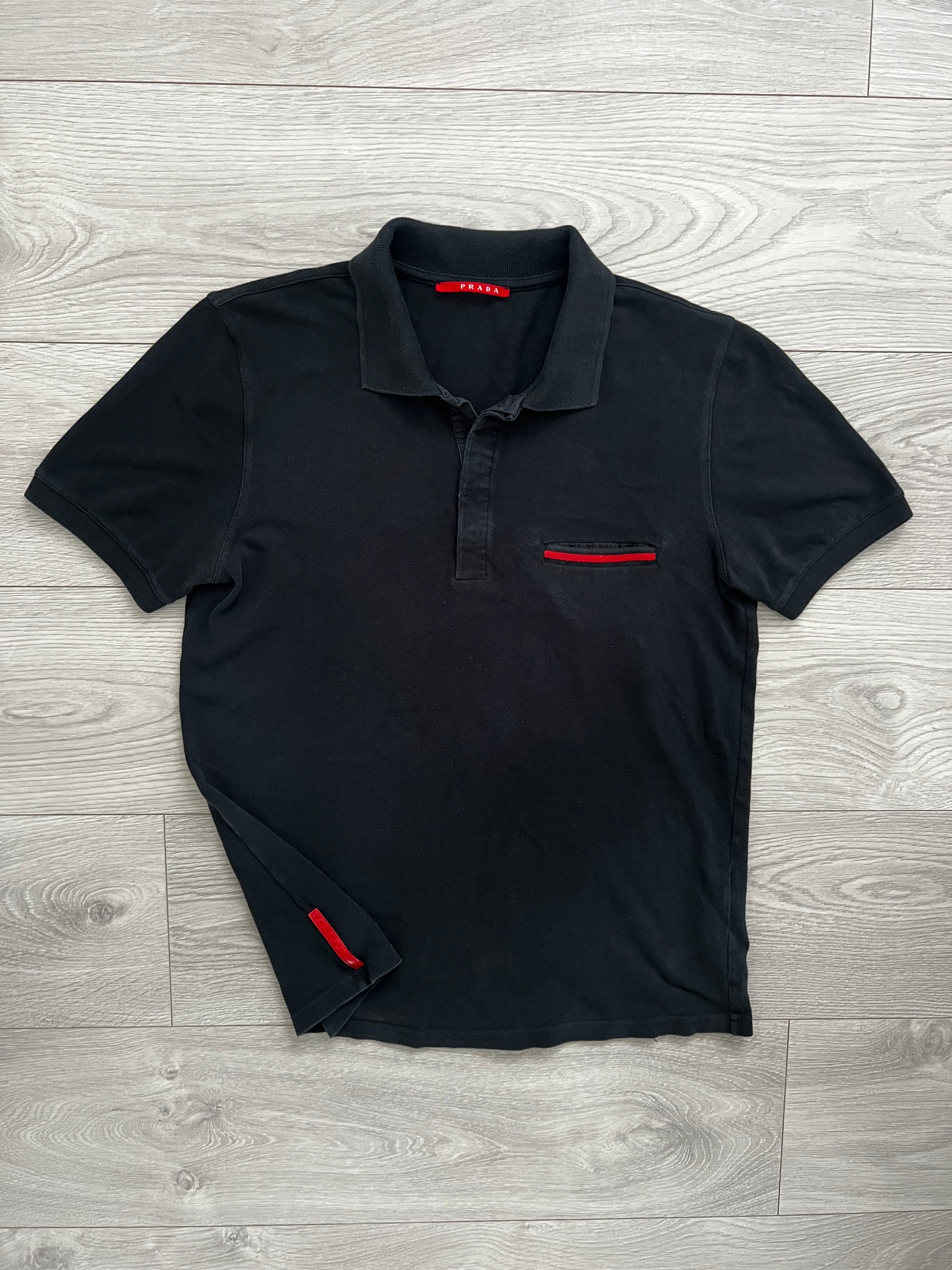 Prada Sport 2008 Red Tab Polo Shirt - Size M