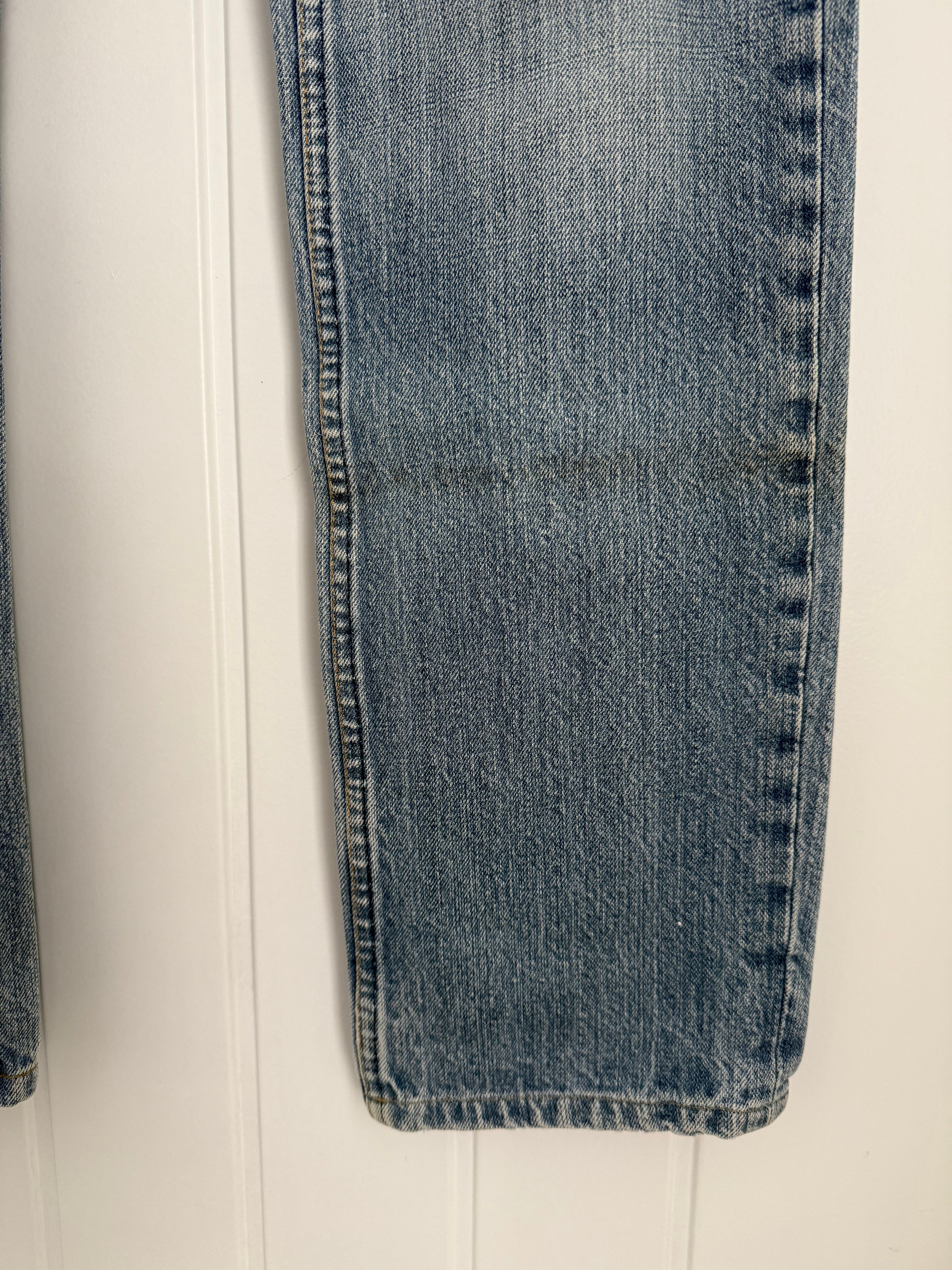 Helmut Lang 1998 Vintage Blue Faded Denim Jeans - Size 30