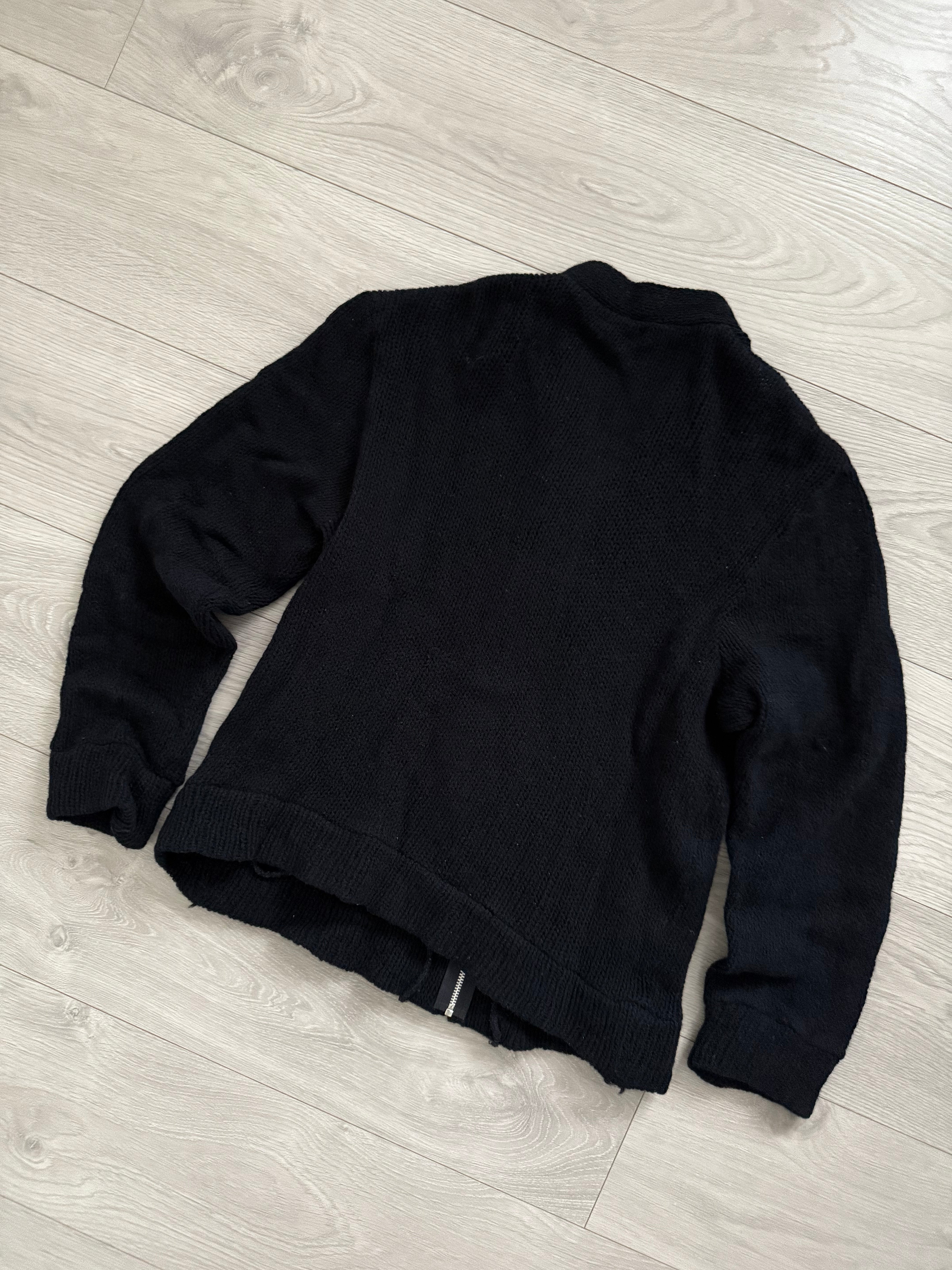 Comme Des Garcons Homme Plus AW1998 Asymmetrical Zip Knit Cardigan