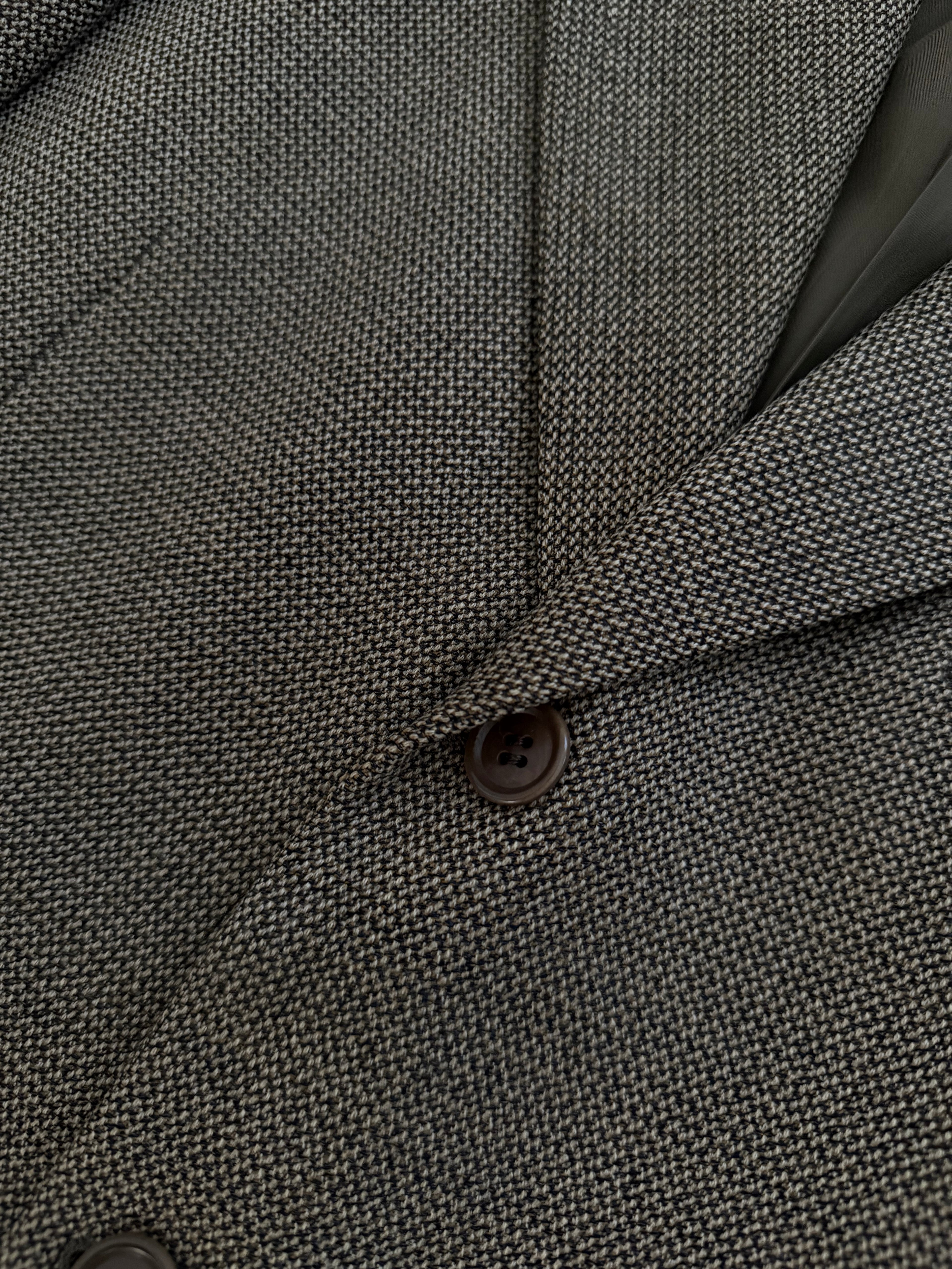 Valentino 1980s 3B Textured Wool Sport Jacket Blazer  - Size XL