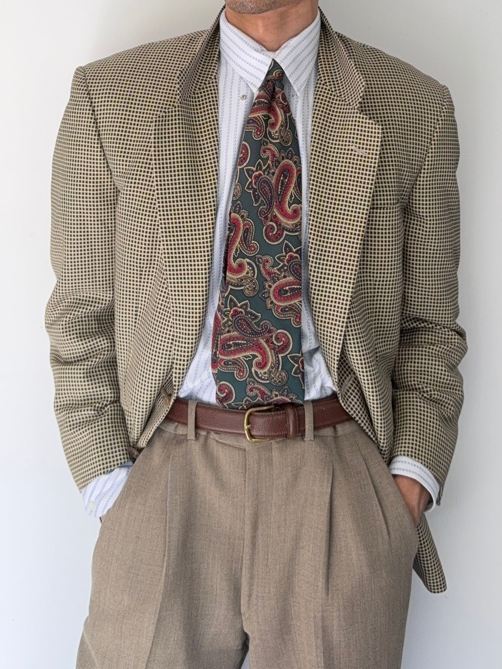Dior 1980s 2B Unlined Textured Wool Sports Blazer Jacket - Size S