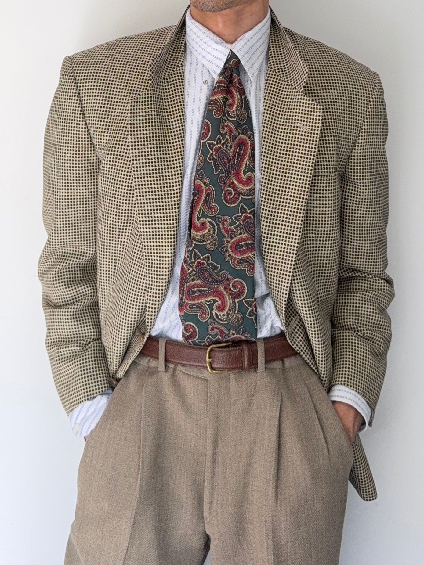Dior 1980s 2B Unlined Textured Wool Sports Blazer Jacket - Size S