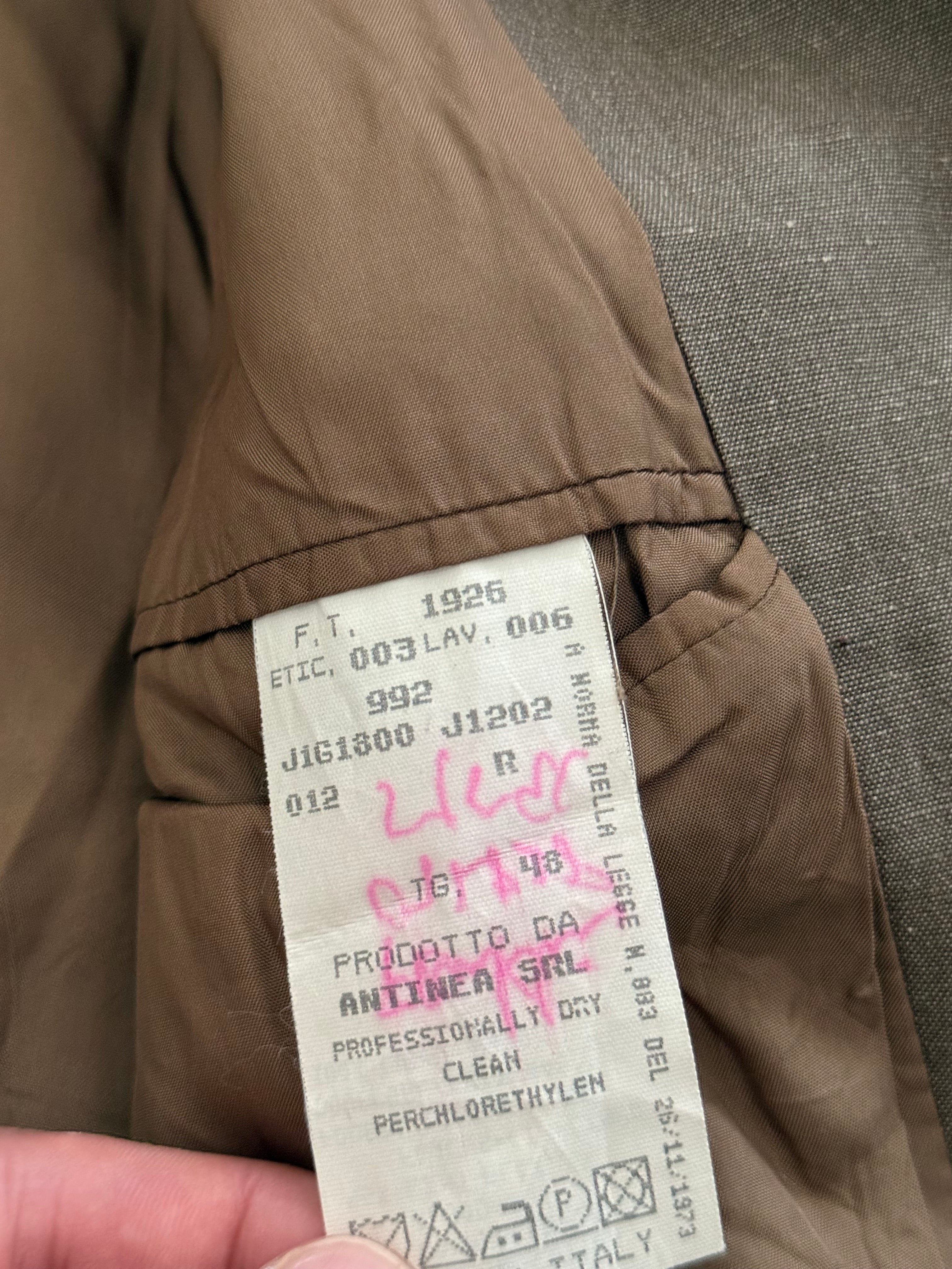 Emporio Armani 1990s 3B Linen Cotton Brown Sports Jacket Blazer - Size S