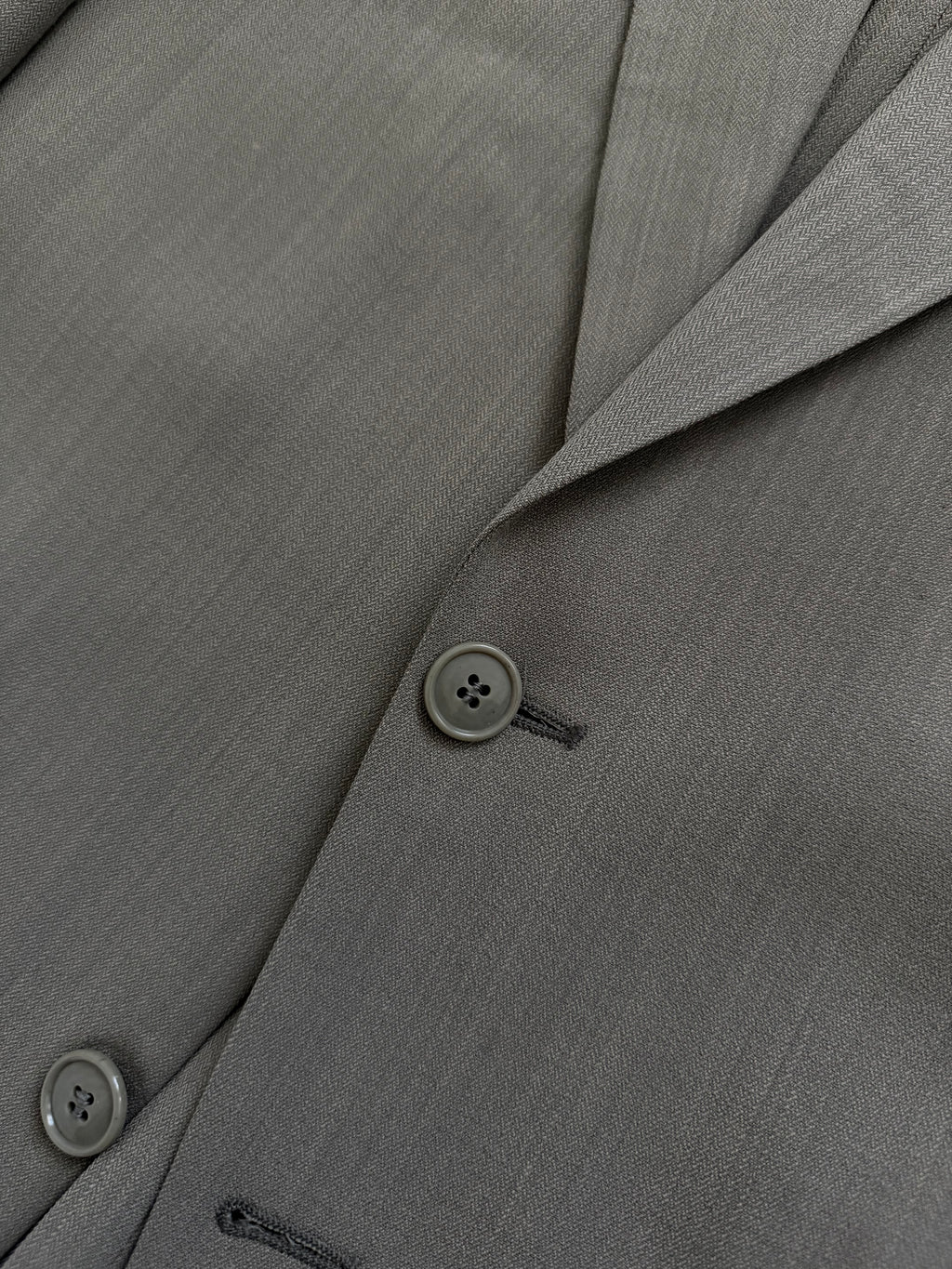 Emporio Armani 1980s 2B Taupe Siege Double-Pleat Wool Suit  - Size M Jacket / 31" Waist