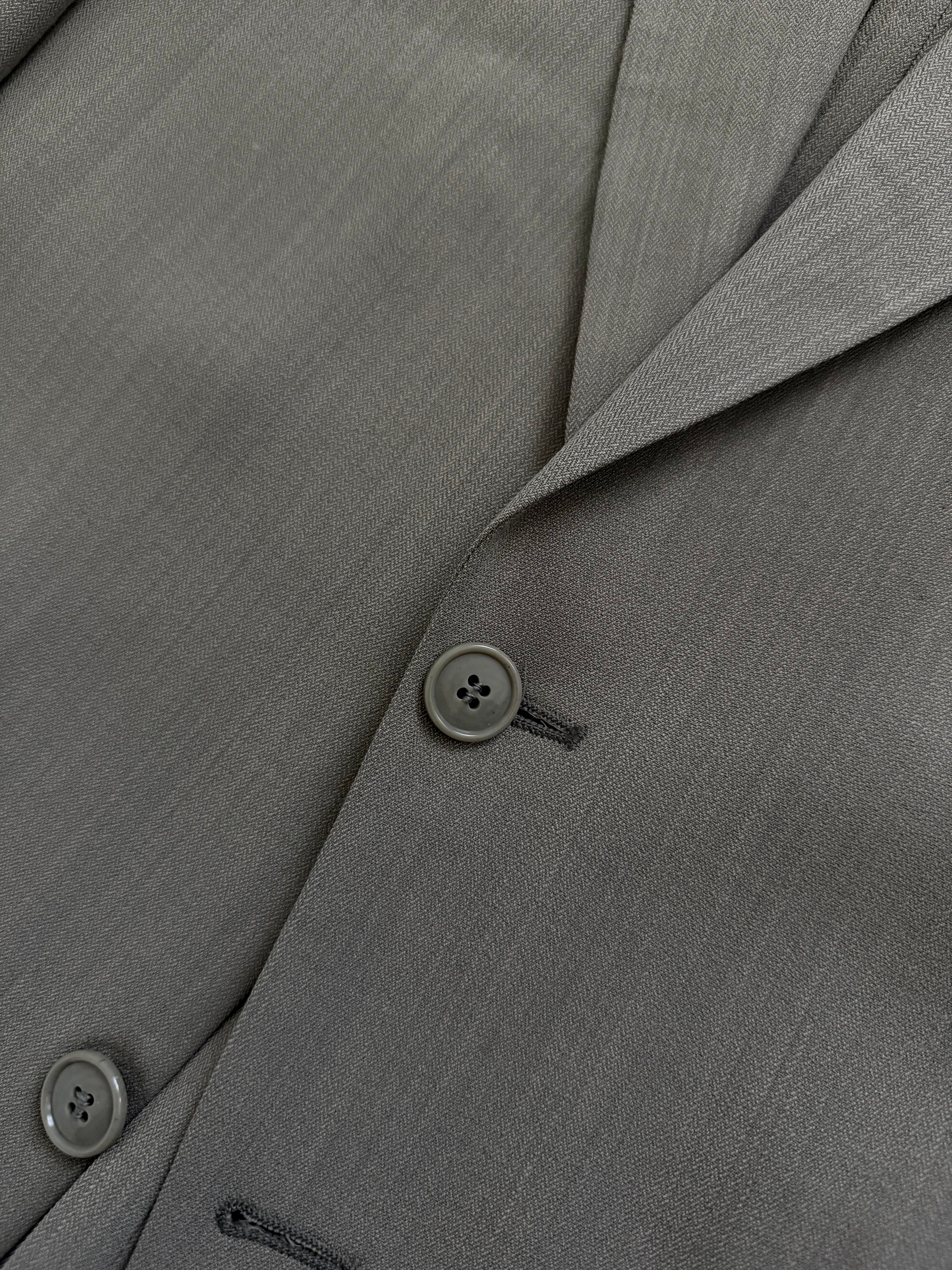 Emporio Armani 1980s 2B Taupe Siege Double-Pleat Wool Suit  - Size M Jacket / 31" Waist