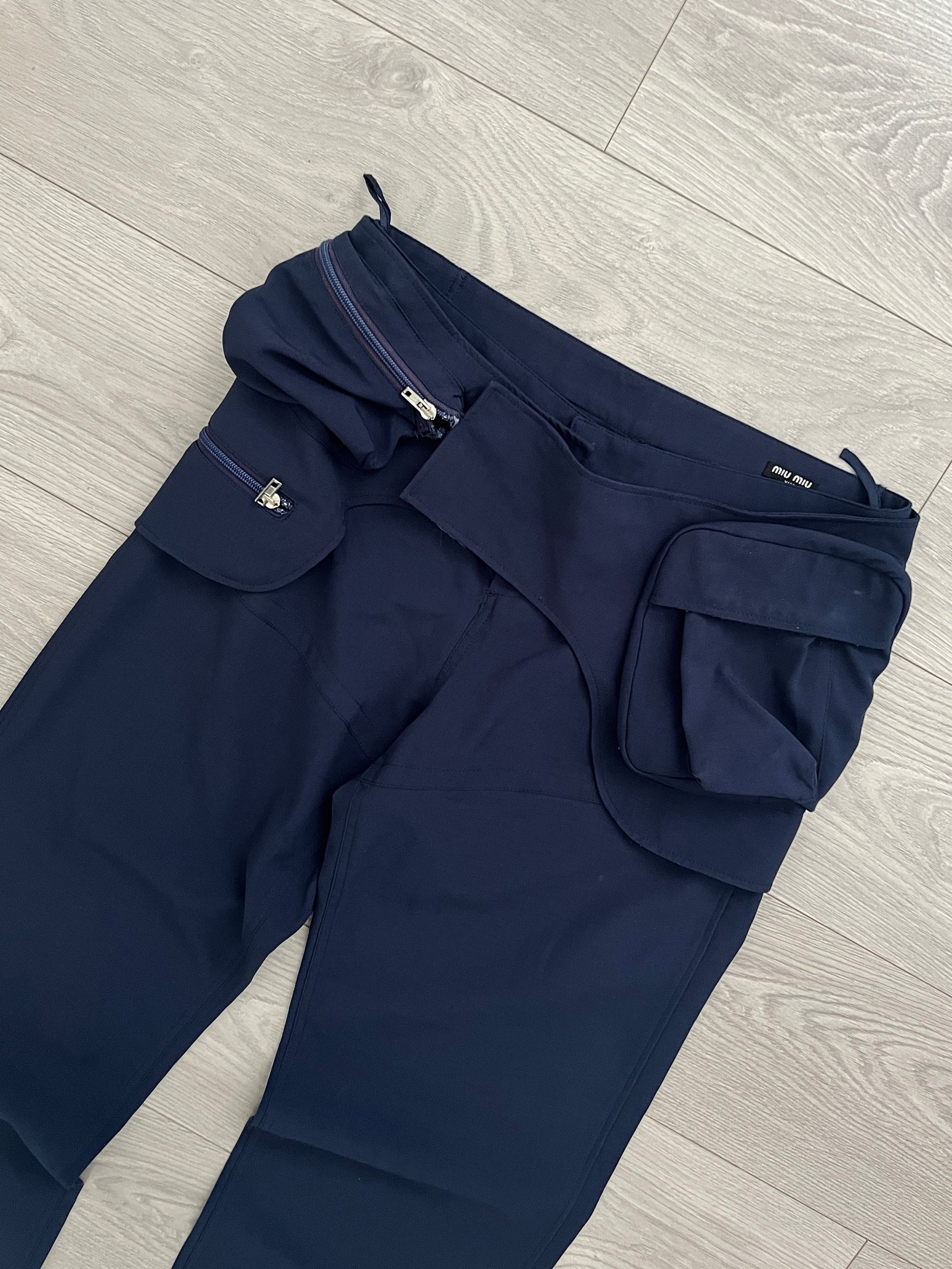 Miu Miu SS2003 Cargo Waistbag Runway Pants - Size 32