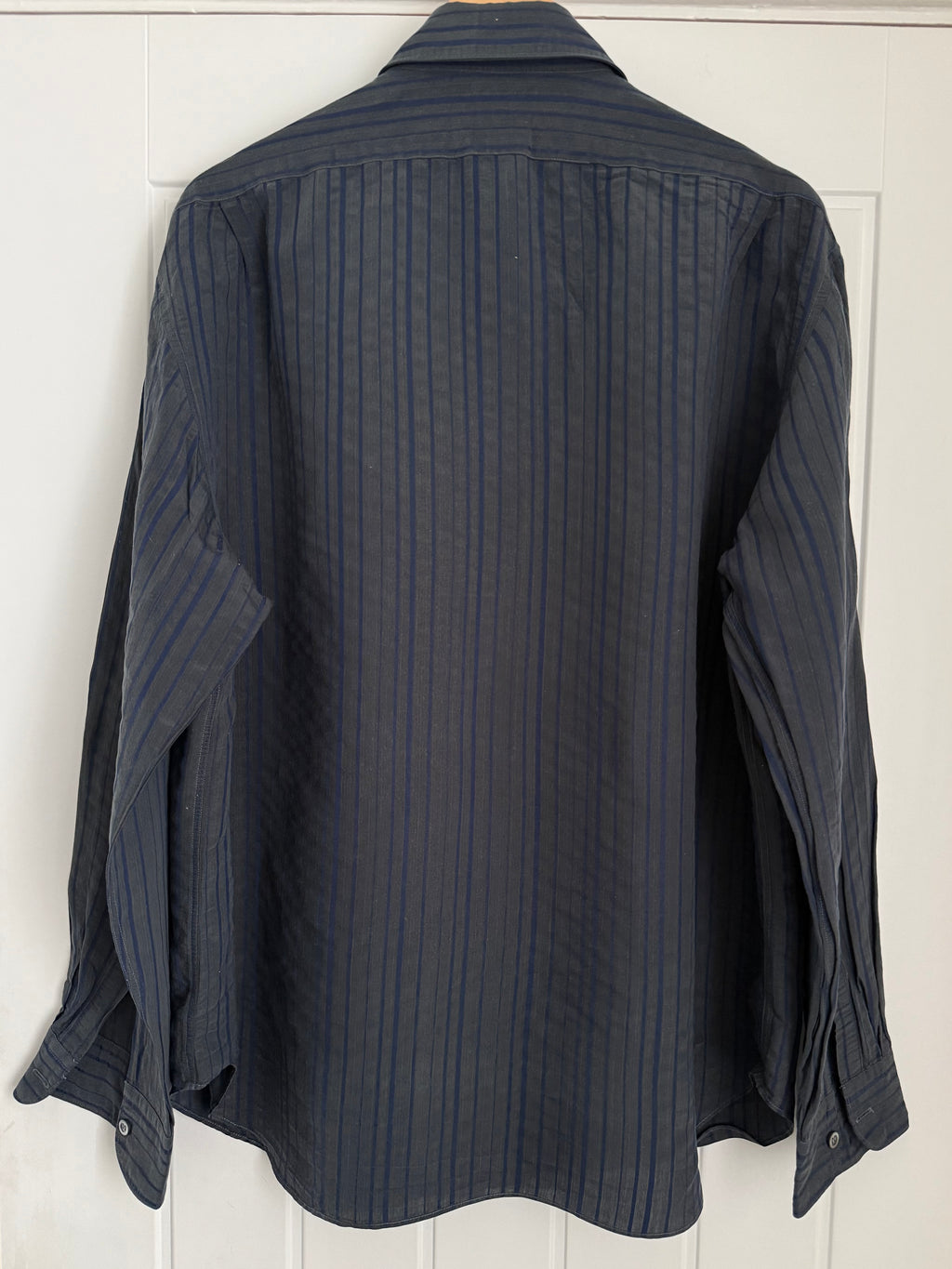 Armani 1990s Multi-Stripe Pattern Long Sleeve Relaxed Shirt - Size XL