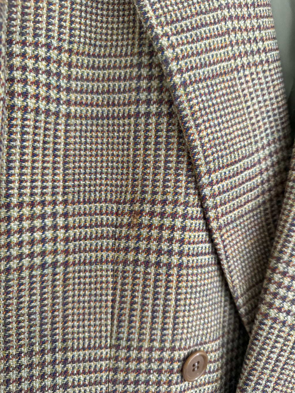 Valentino 1980s Peaked Lapel Double Breasted Textured Wool Sports Blazer Jacket - Size L