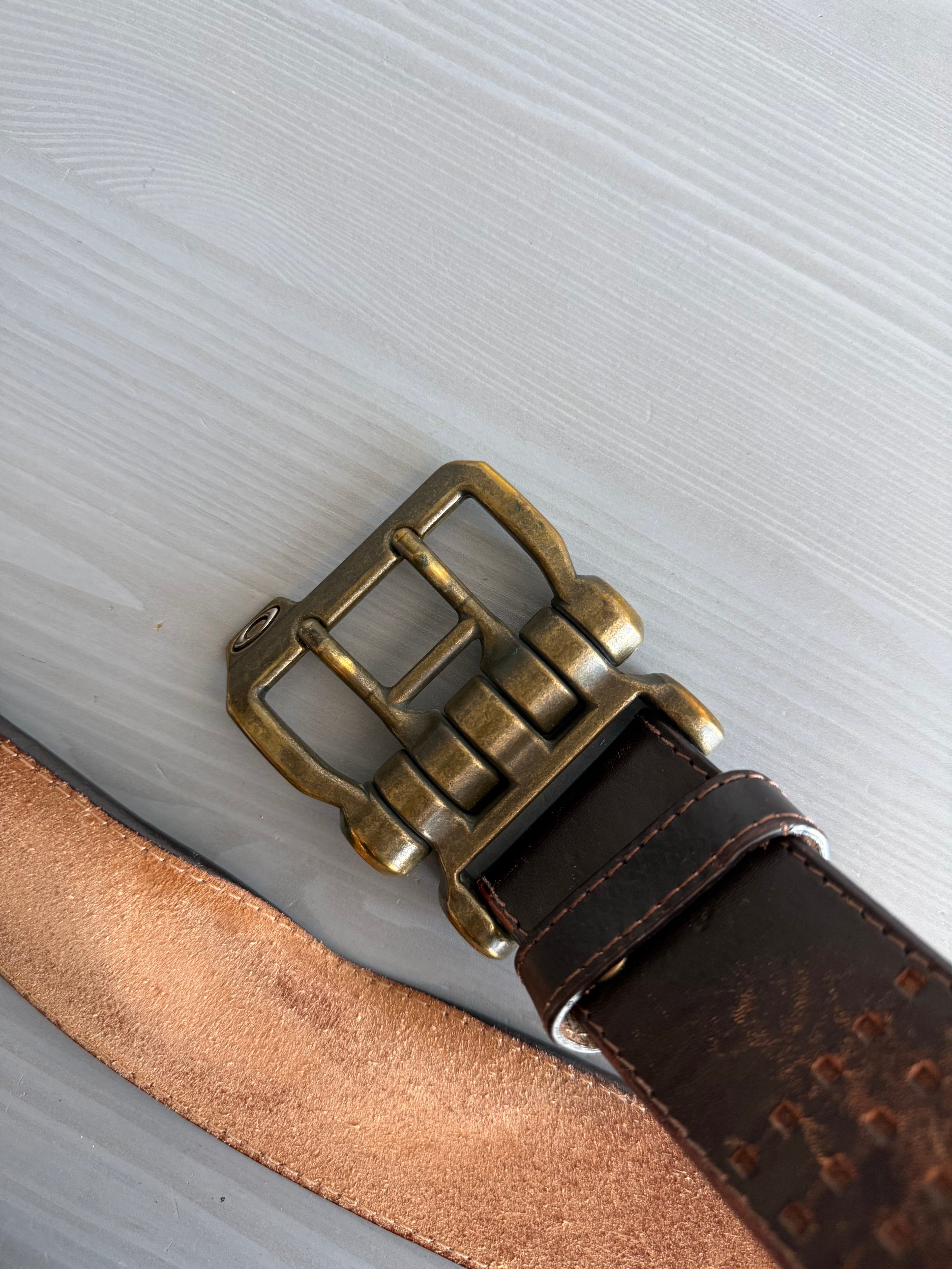 Oakley 00s Mechanical Utility Leather Belt - Size 32 to 36