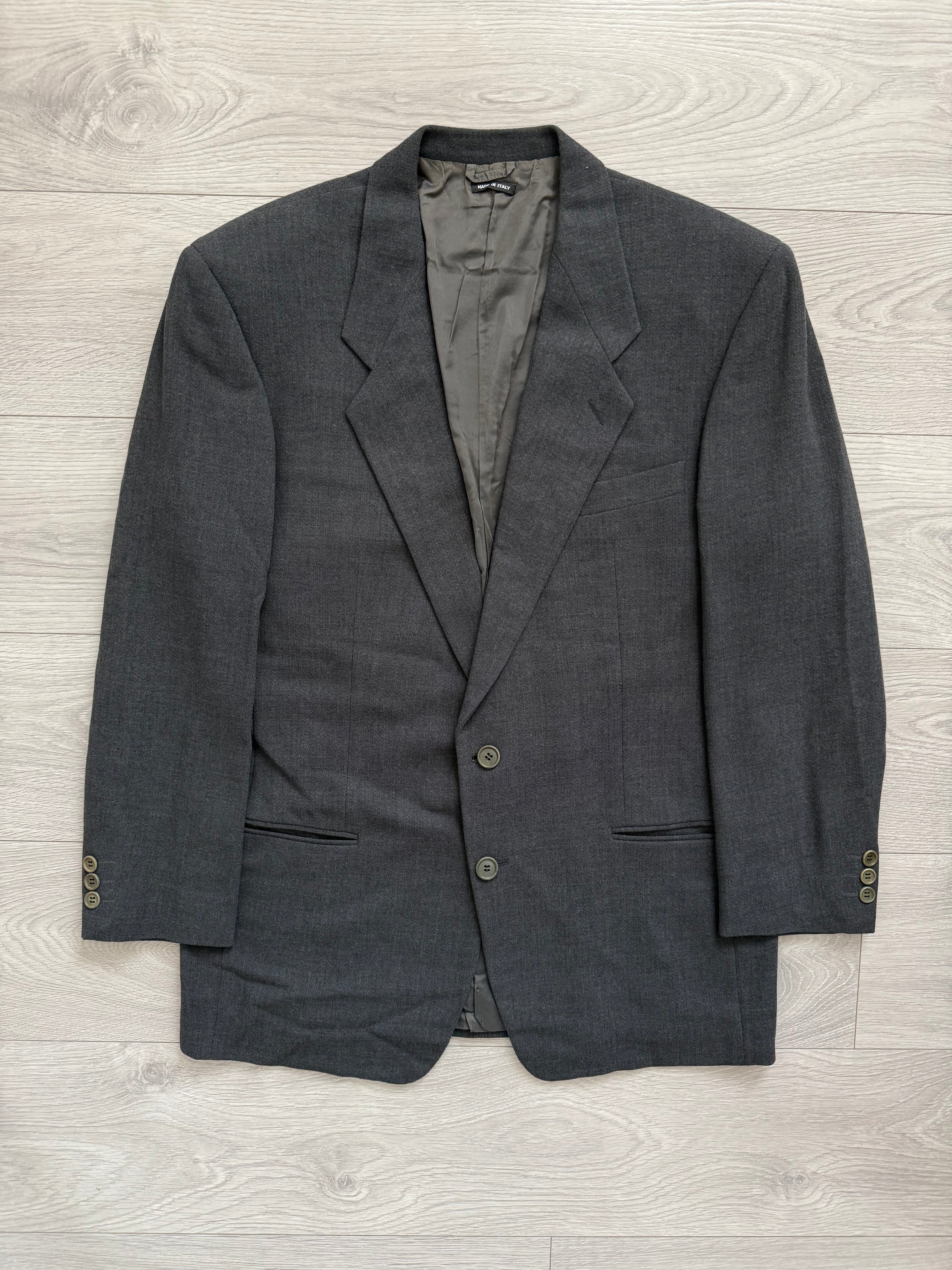 Giorgio Armani 1990s 3-B Pleated Wool Suit - Size L Jacket / 34" Waist