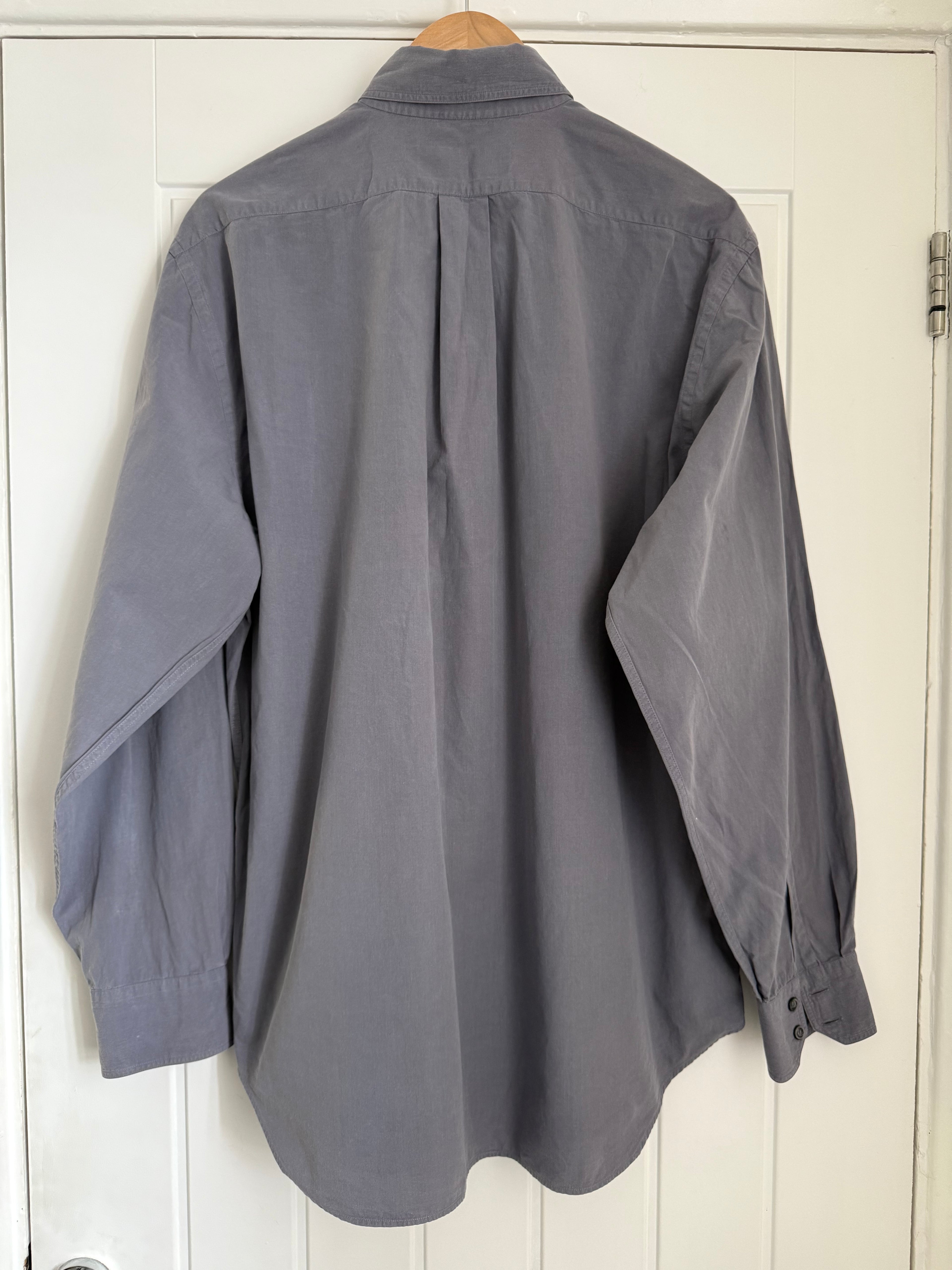Emporio Armani 1990s Mauve Cotton Shirt - Size L