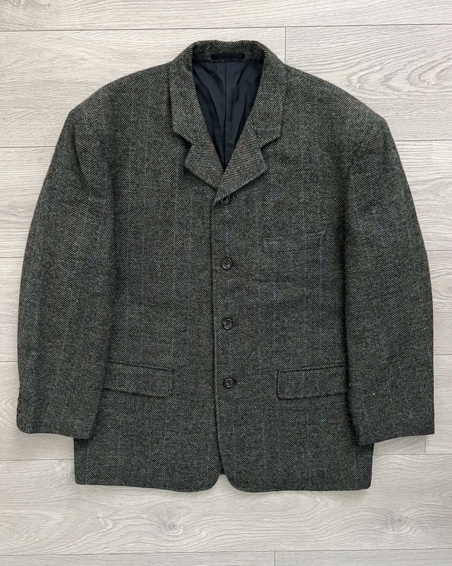 Comme Des Garcons Homme Plus 1990s Pleated Herringbone Suit - Size M Jacket / 32" Waist