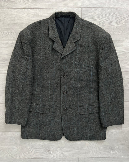 Comme Des Garcons Homme Plus 1990s Pleated Herringbone Suit - Size M Jacket / 32" Waist