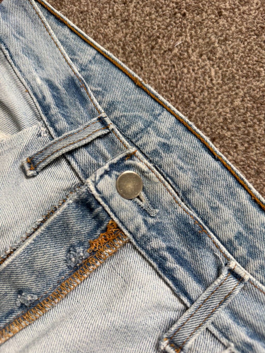 Maison Martin Margiela Artisanal Line (0)(10) SS2003 Re-Worked Inverted Denim Jeans - Size 30" Waist