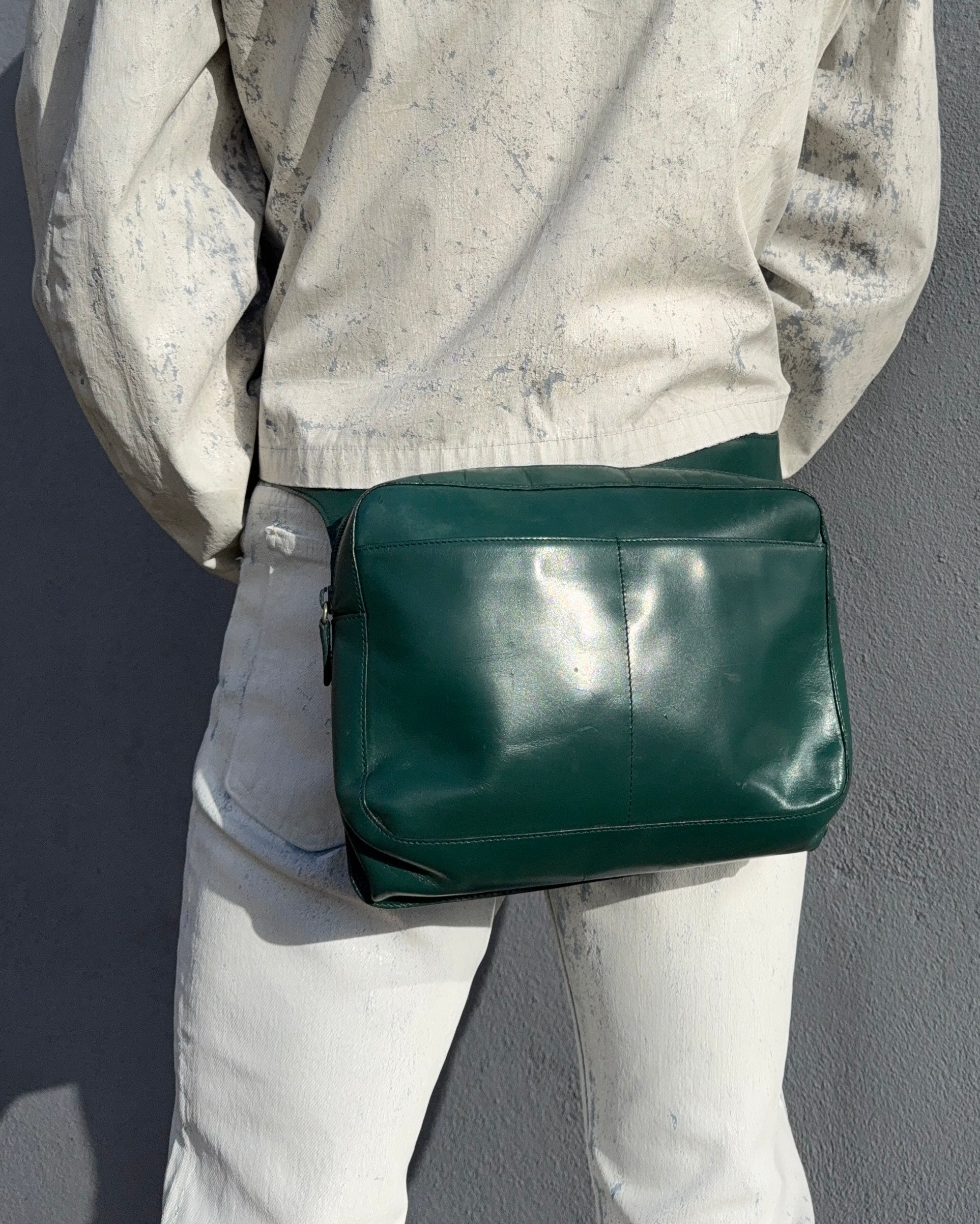 Prada Mainline SS1999 Forest Green Leather Waist Bag