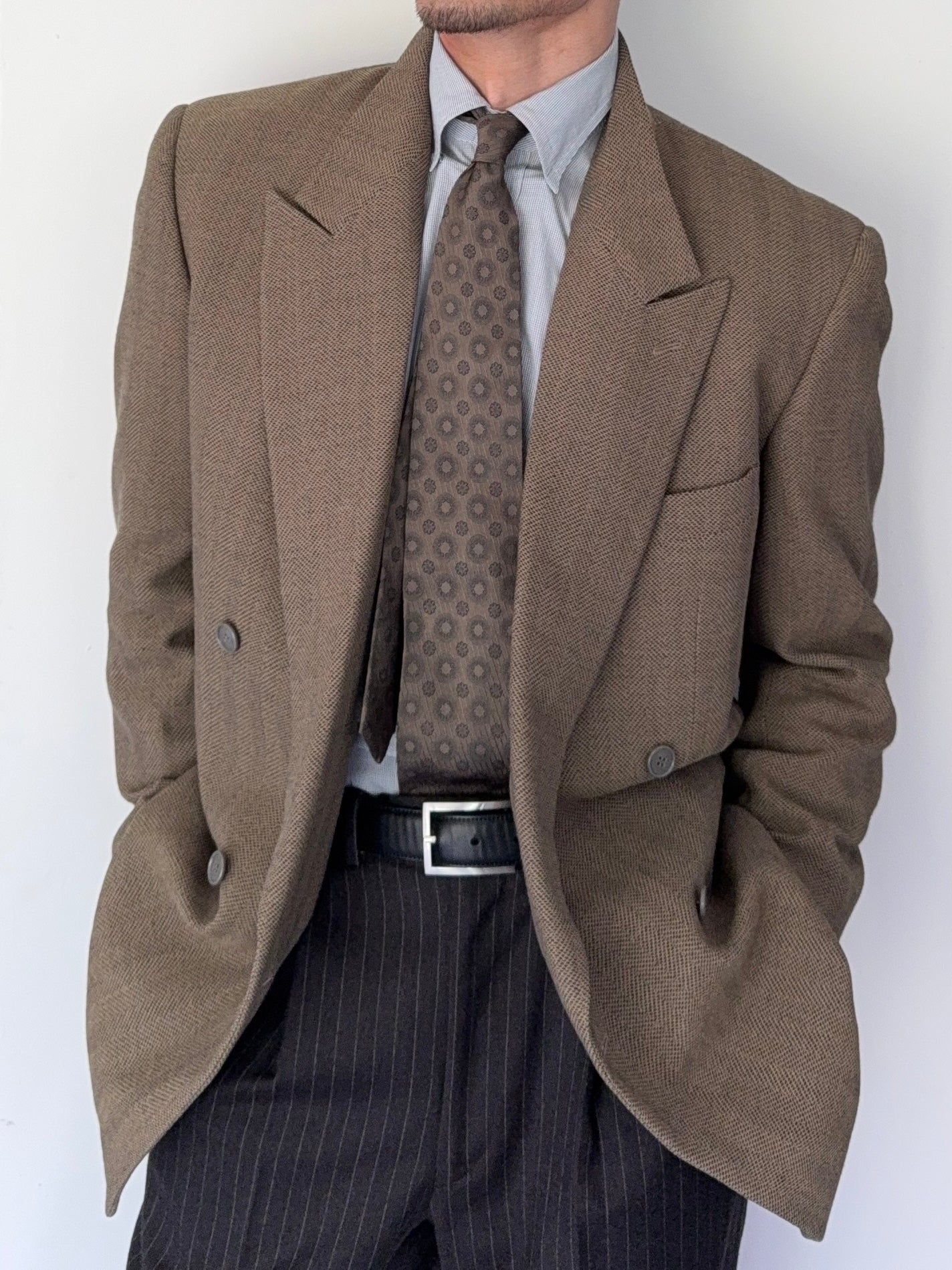 Giorgio Armani 1980s Double Breasted Sports Blazer Jacket - Size M