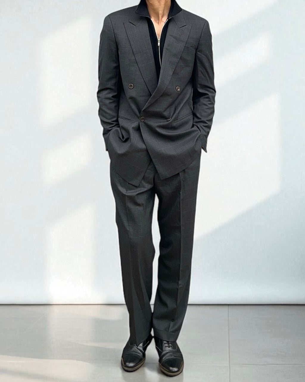 Armani 1990s Double-Breasted Relaxed Pleated Suit - Size S Jacket / 30" Waist