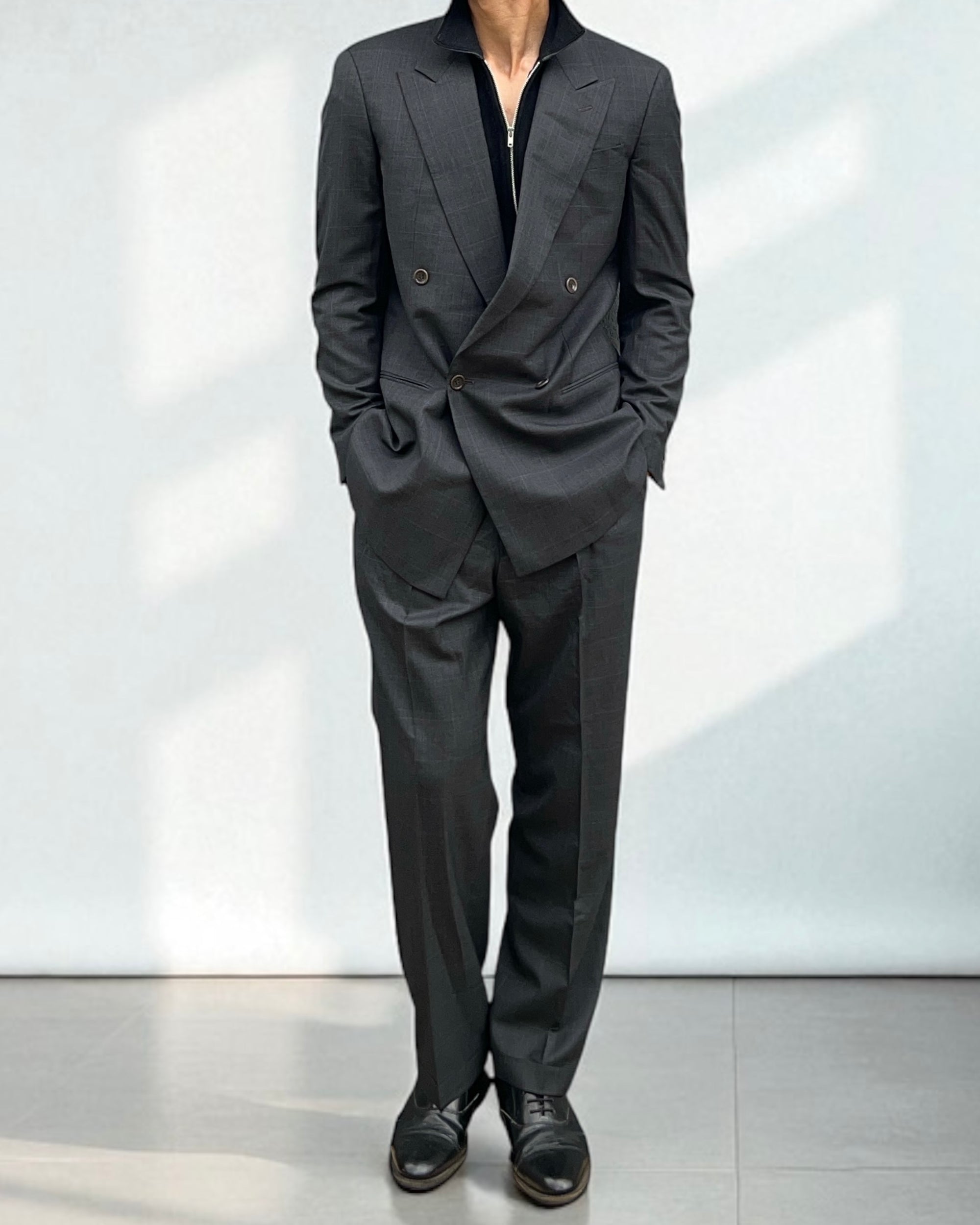 Armani 1990s Double-Breasted Relaxed Pleated Suit - Size S Jacket / 30" Waist