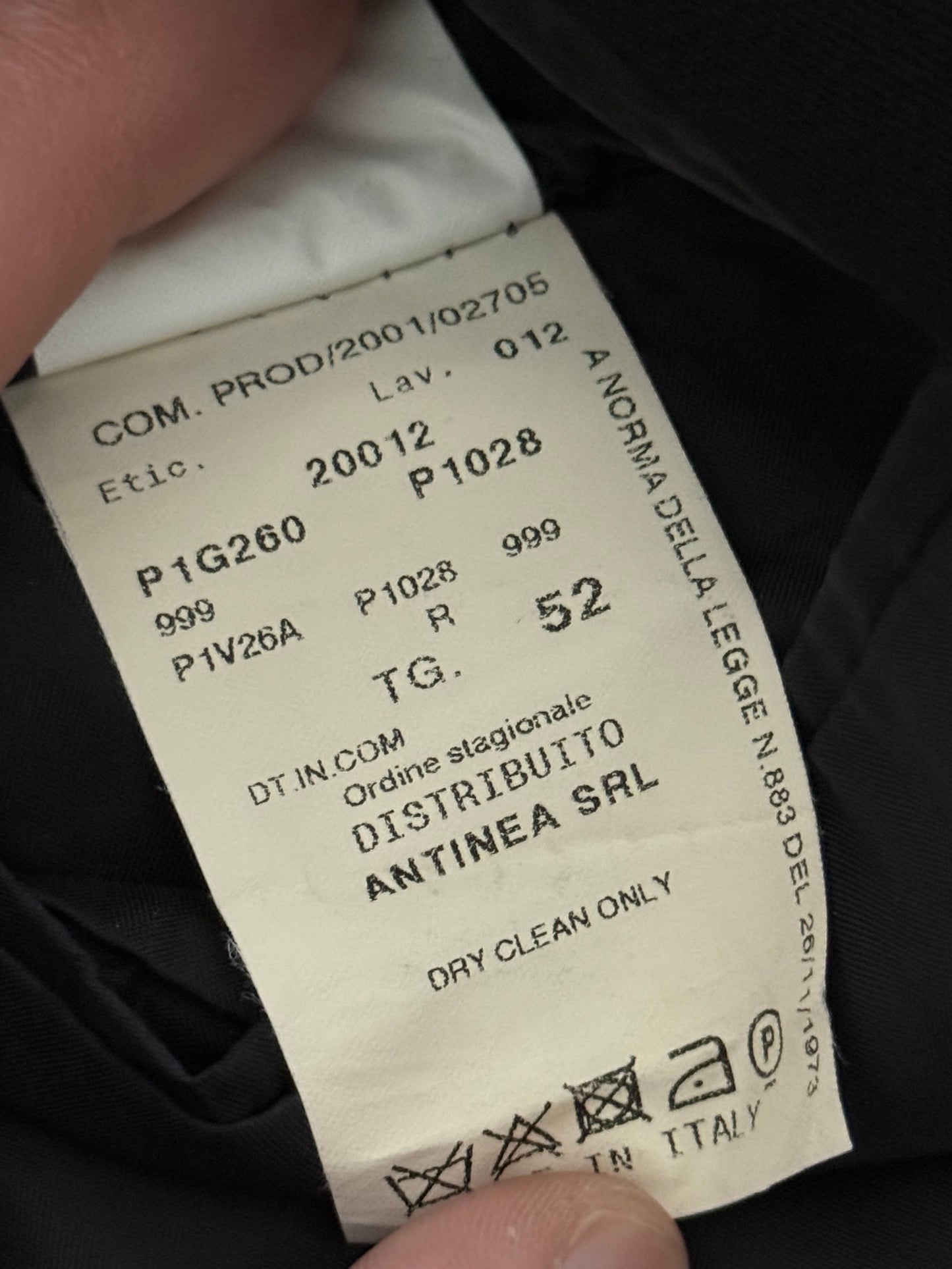 Emporio Armani 2001 3B Black Wool Suit - L Jacket / 34" Waist