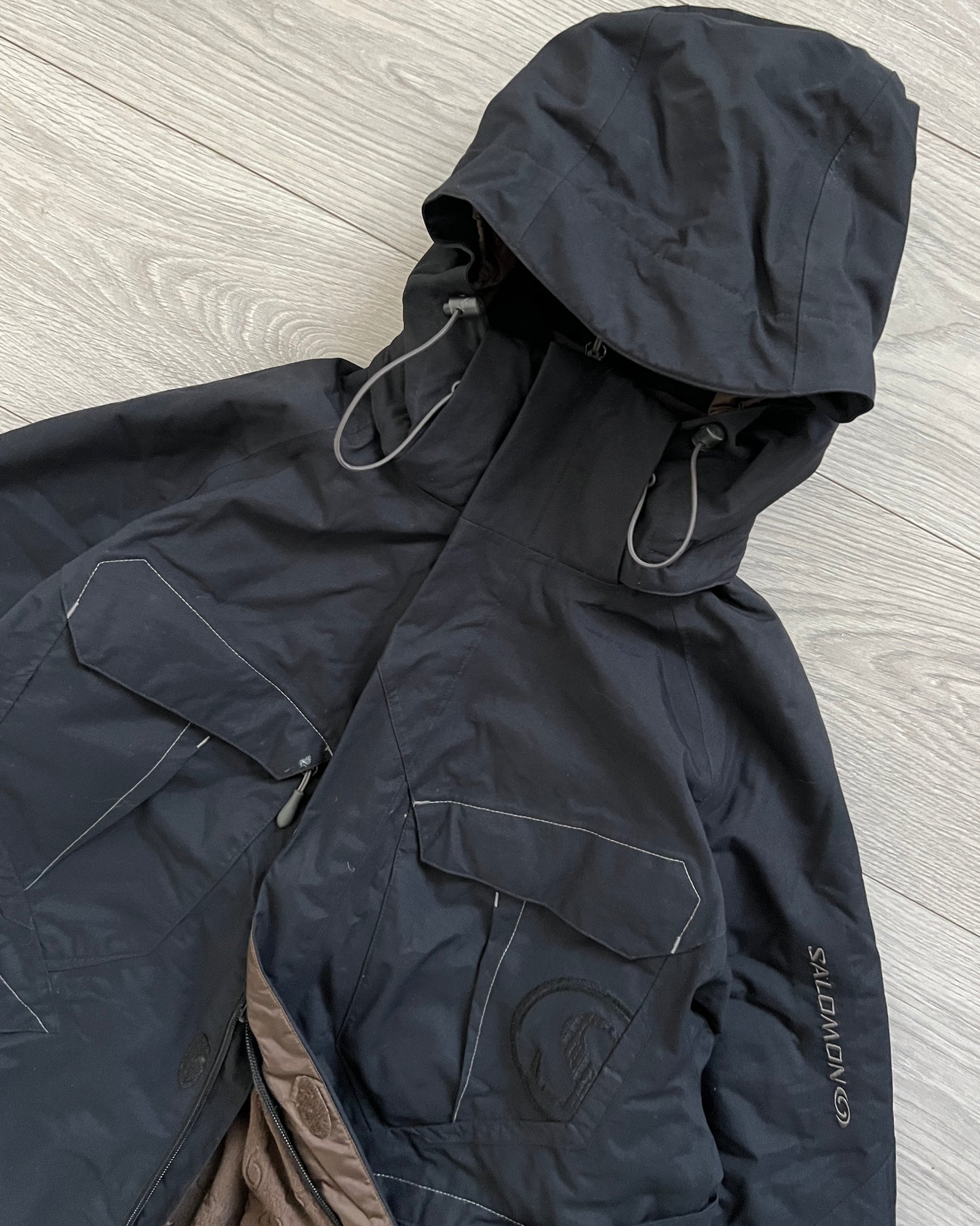 Salomon 00s Fleece Lined Panelled Technical Vent Jacket - Size L