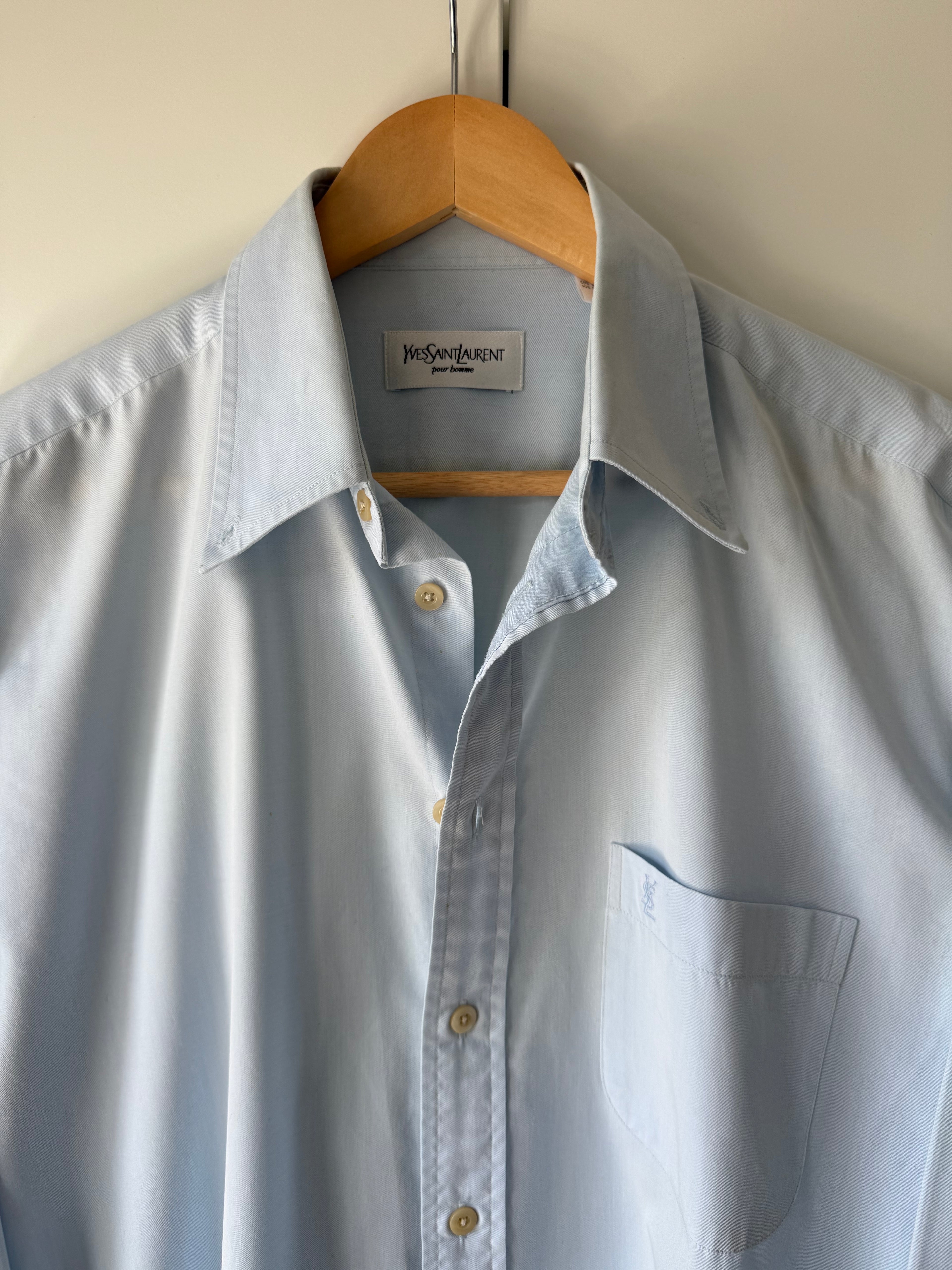 Yves Saint Laurent 1990s Blue Shirt - Size L