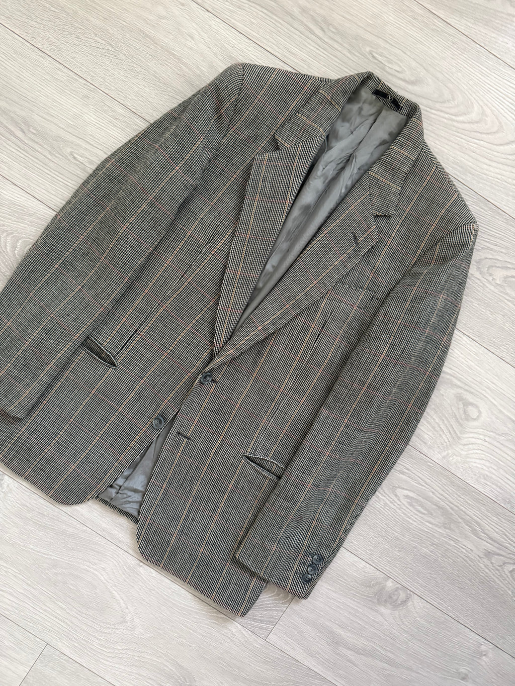 Valentino 1980s 2B Check Wool Sports Blazer Jacket - Size S