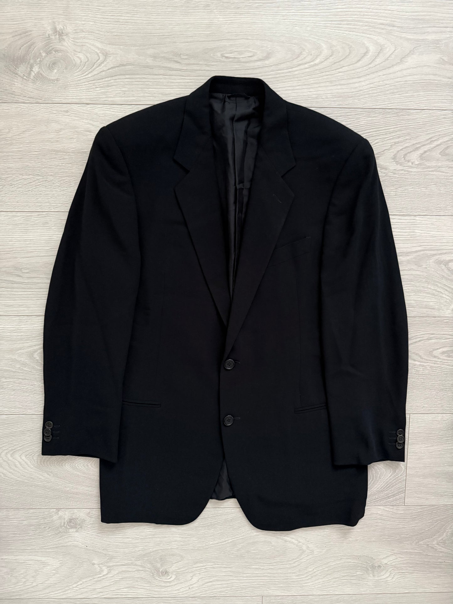 Giorgio Armani 1990s Black Wool Suit - M Jacket / 32" Waist