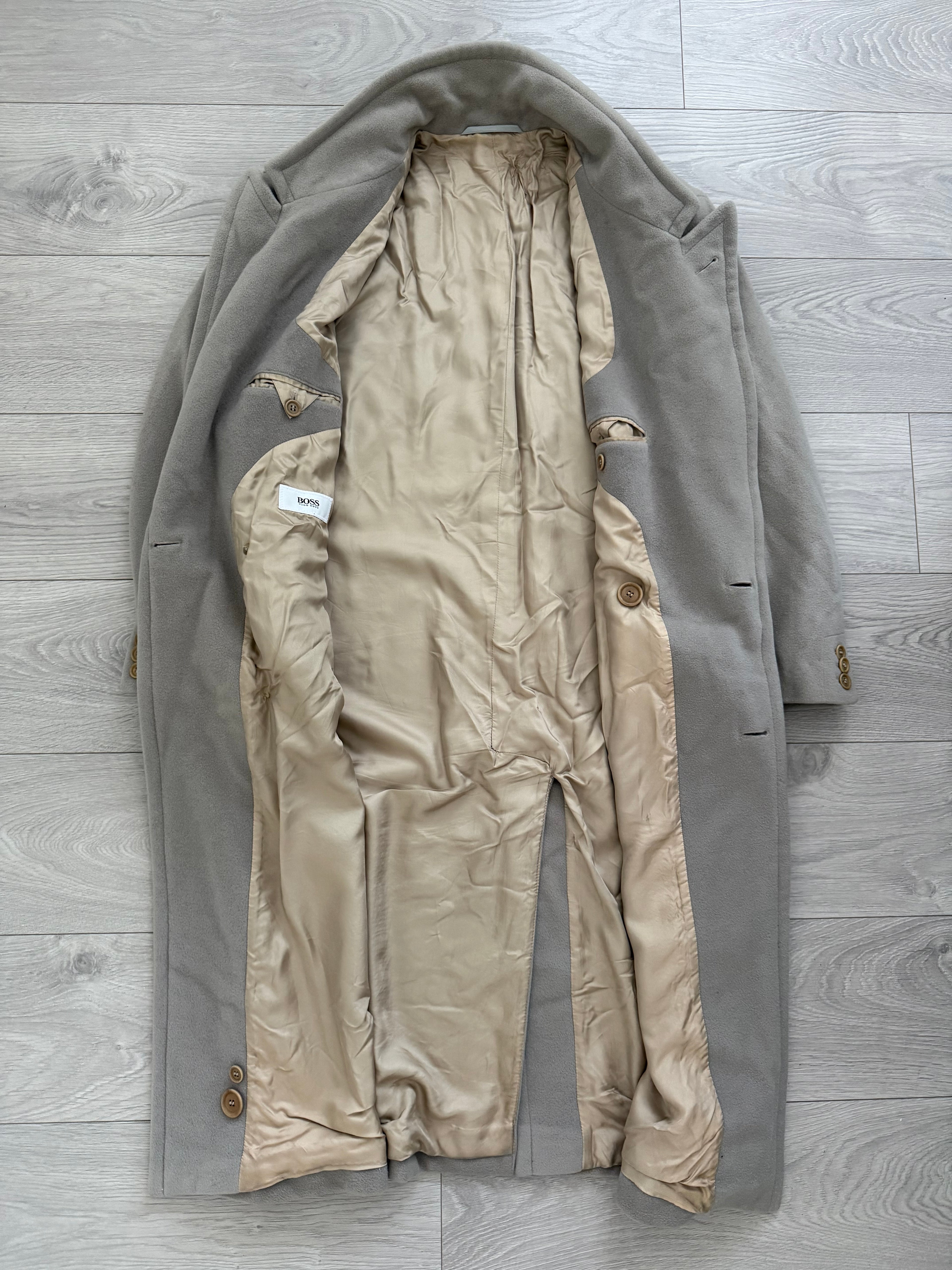 Hugo Boss 1980s 'Yamaha' Double-Breasted Wool Coat - Size M