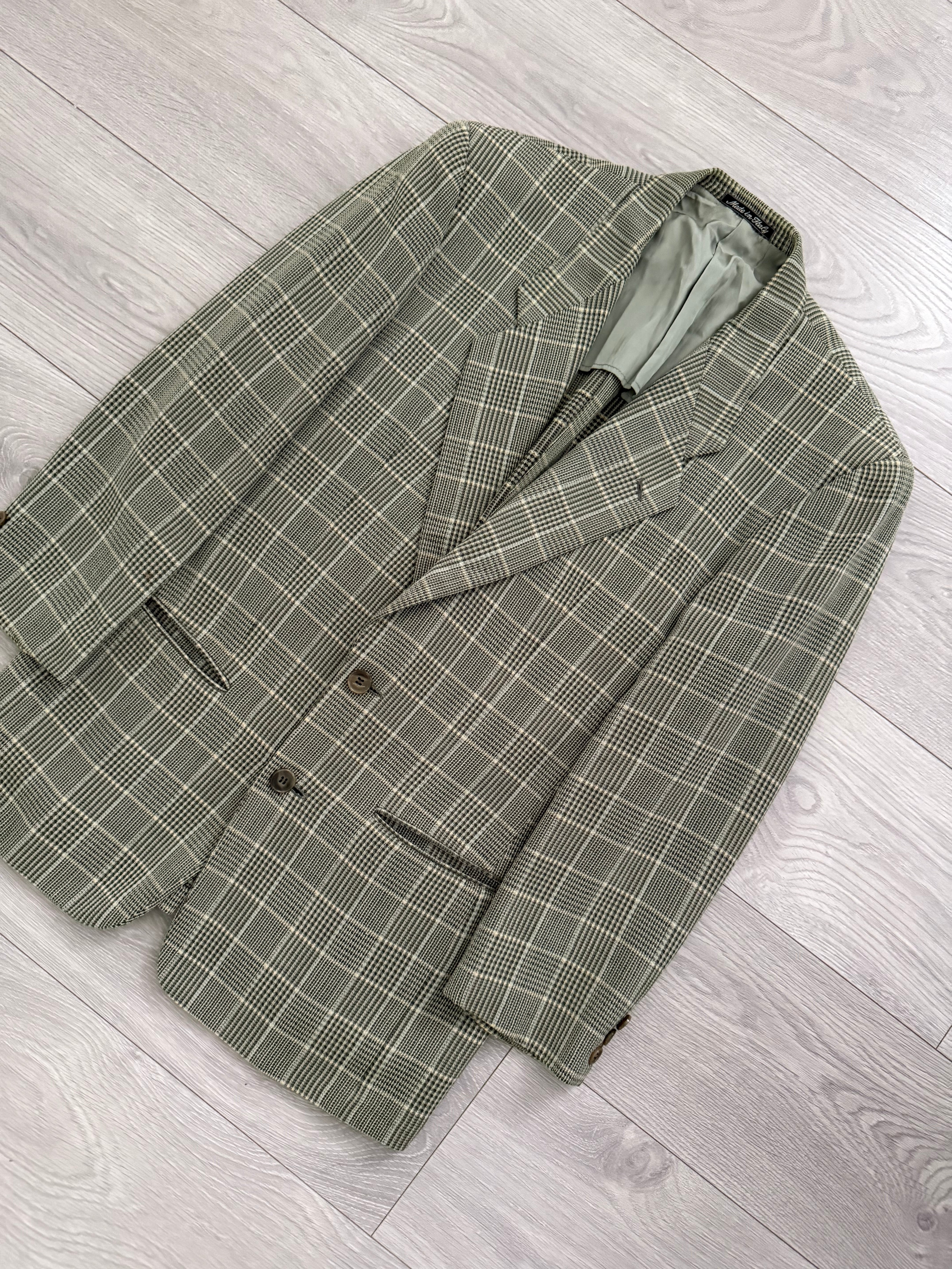 ジャケット・アウター 80s GIORGIO ARMANI tweed tailored jacket Giorgio Armani 1980s Check Textured Wool Sports Jacket Blazer