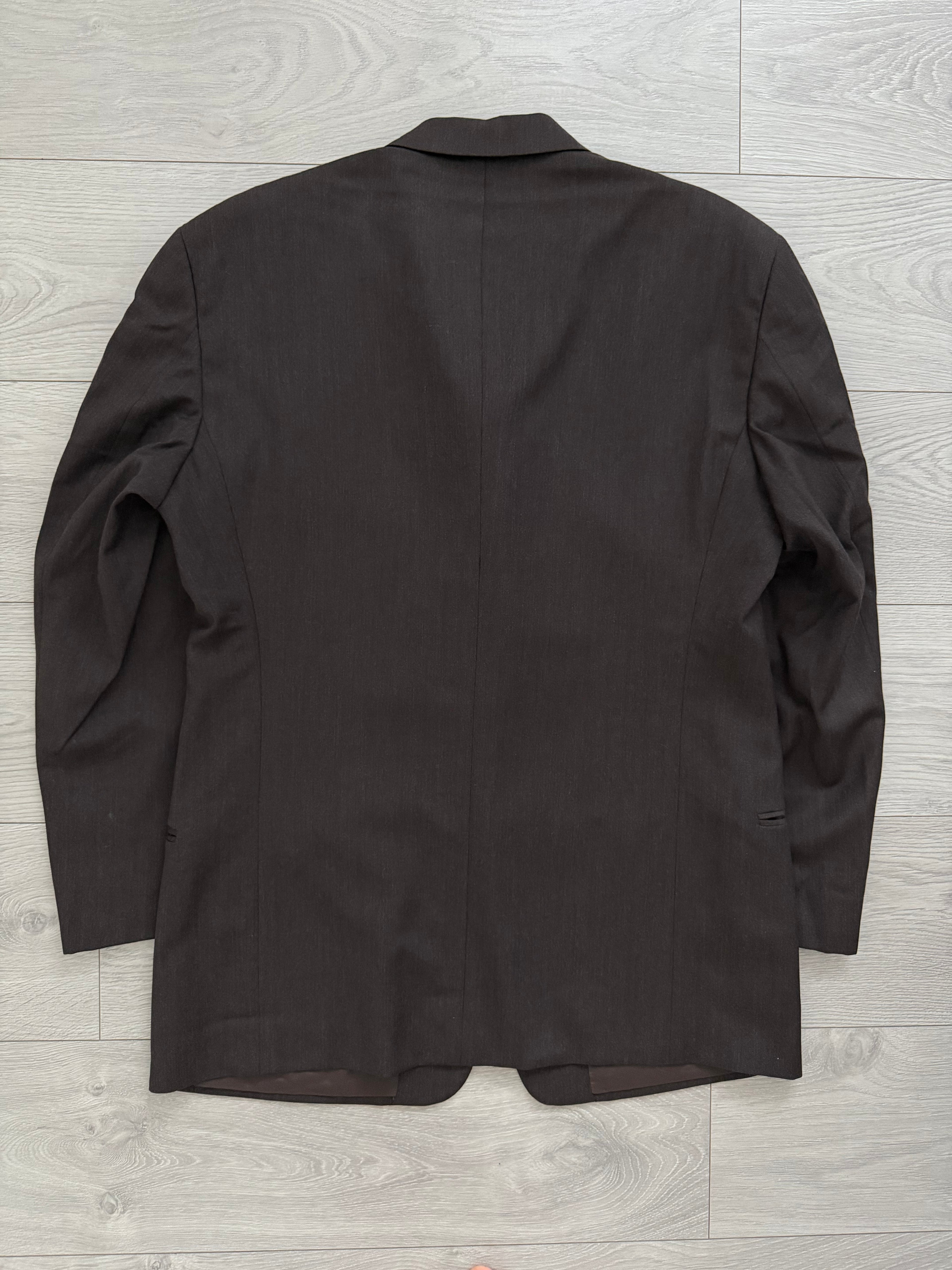 Giorgio Armani 1980s 3B Brown Double-Pleated Wool Suit - Size XL Jacket / 32" Waist