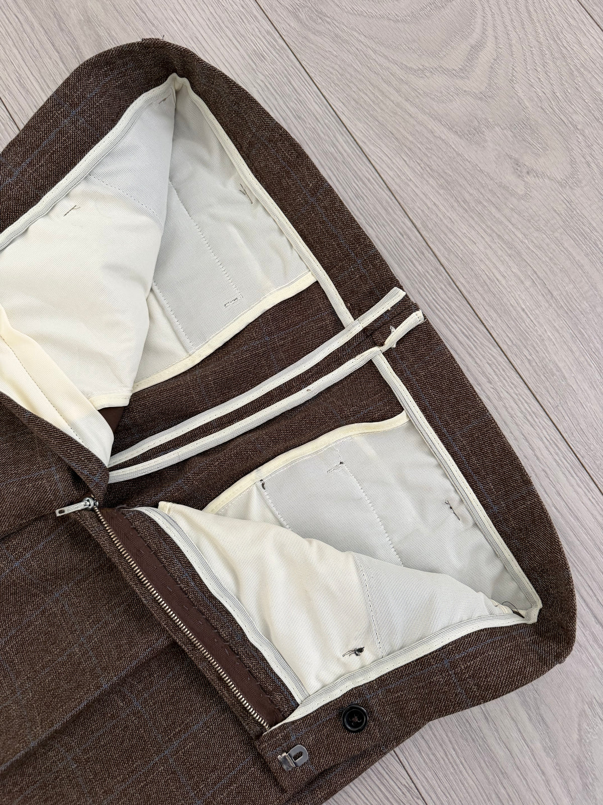 1970s Vintage Brown Wool Flared Pants - Size 31" Waist