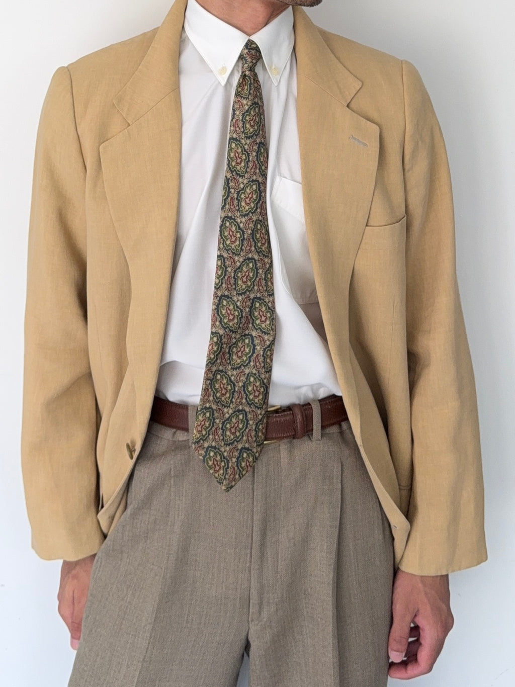 Christian Dior 1980s Linen 2B Sports Jacket Blazer - Size XL