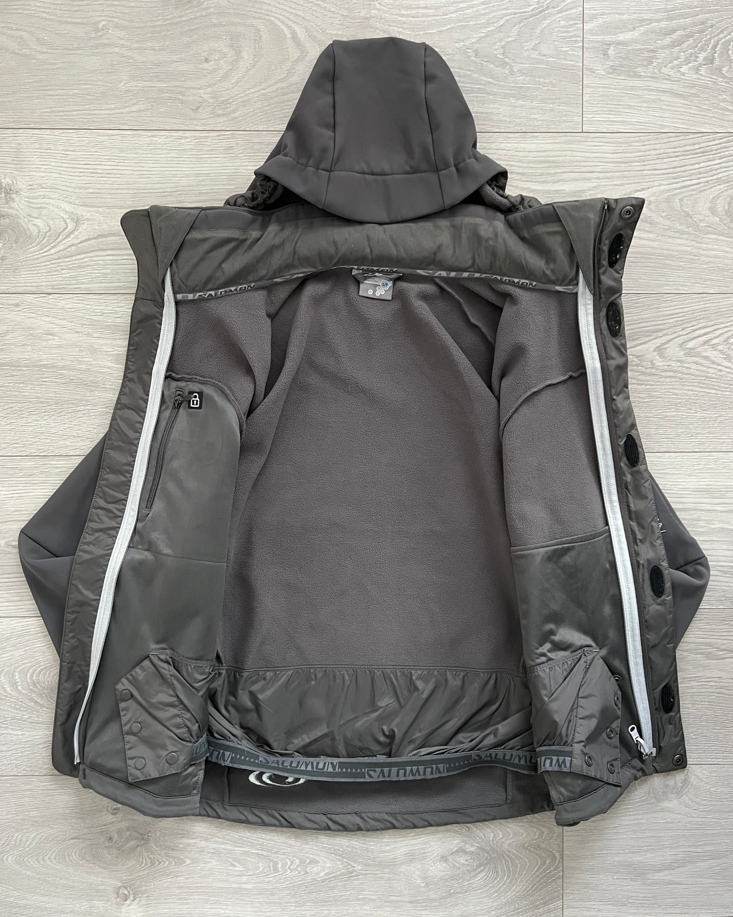 Salomon 00s Technical Fleece Lined Panelled Softshell Jacket - Size S