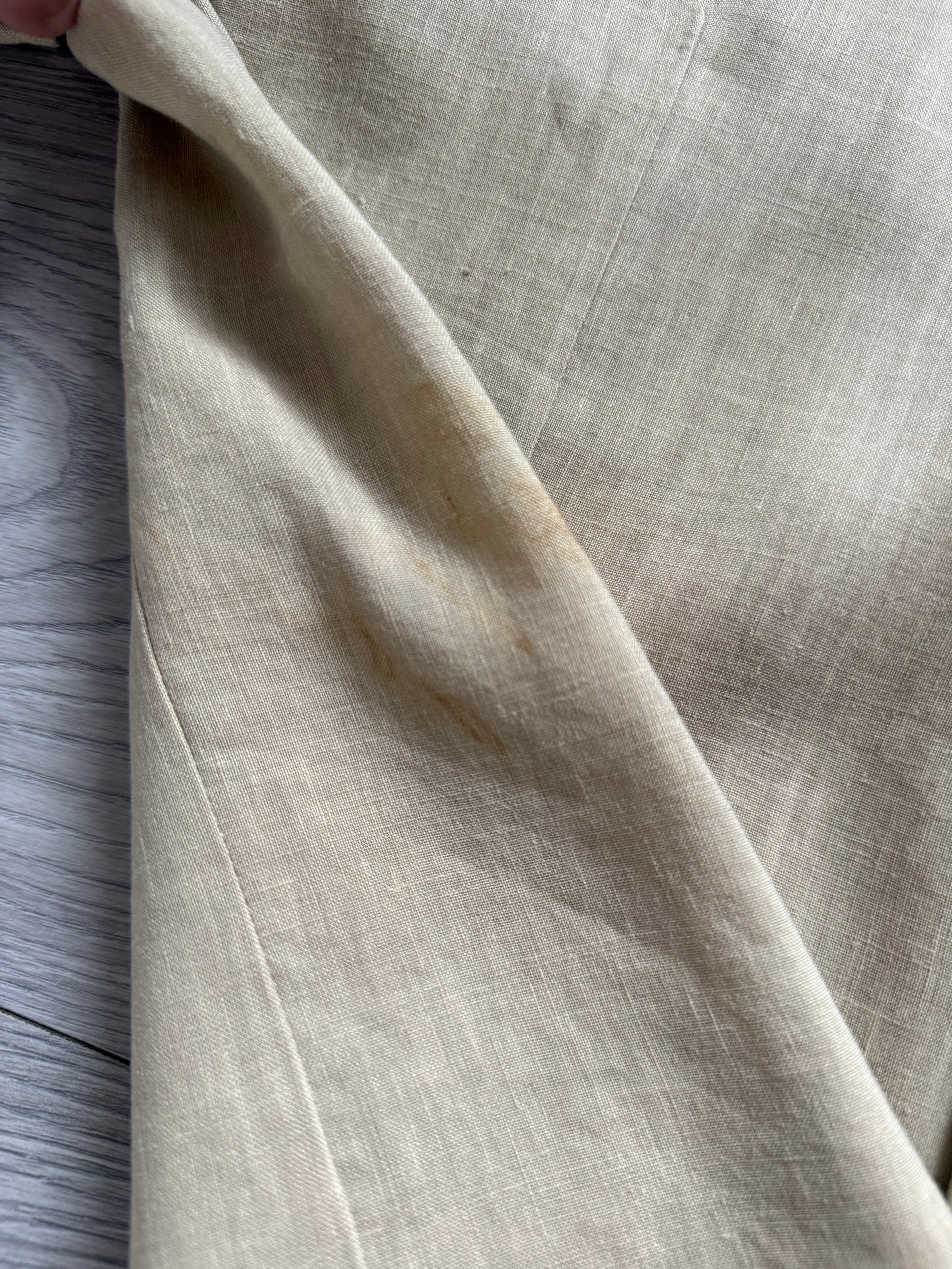 Armani 1990s 3B Linen Beige Sport Jacket Blazer - Size L