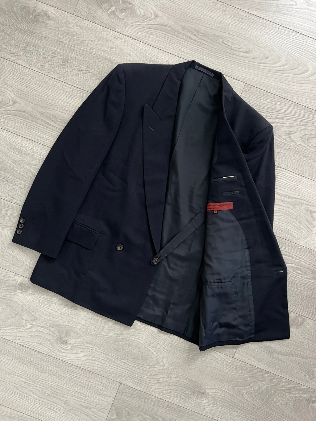 Comme Des Garcons Homme Deux 1992 Double-Breasted Pleated Suit - Size S Jacket / 30" Waist