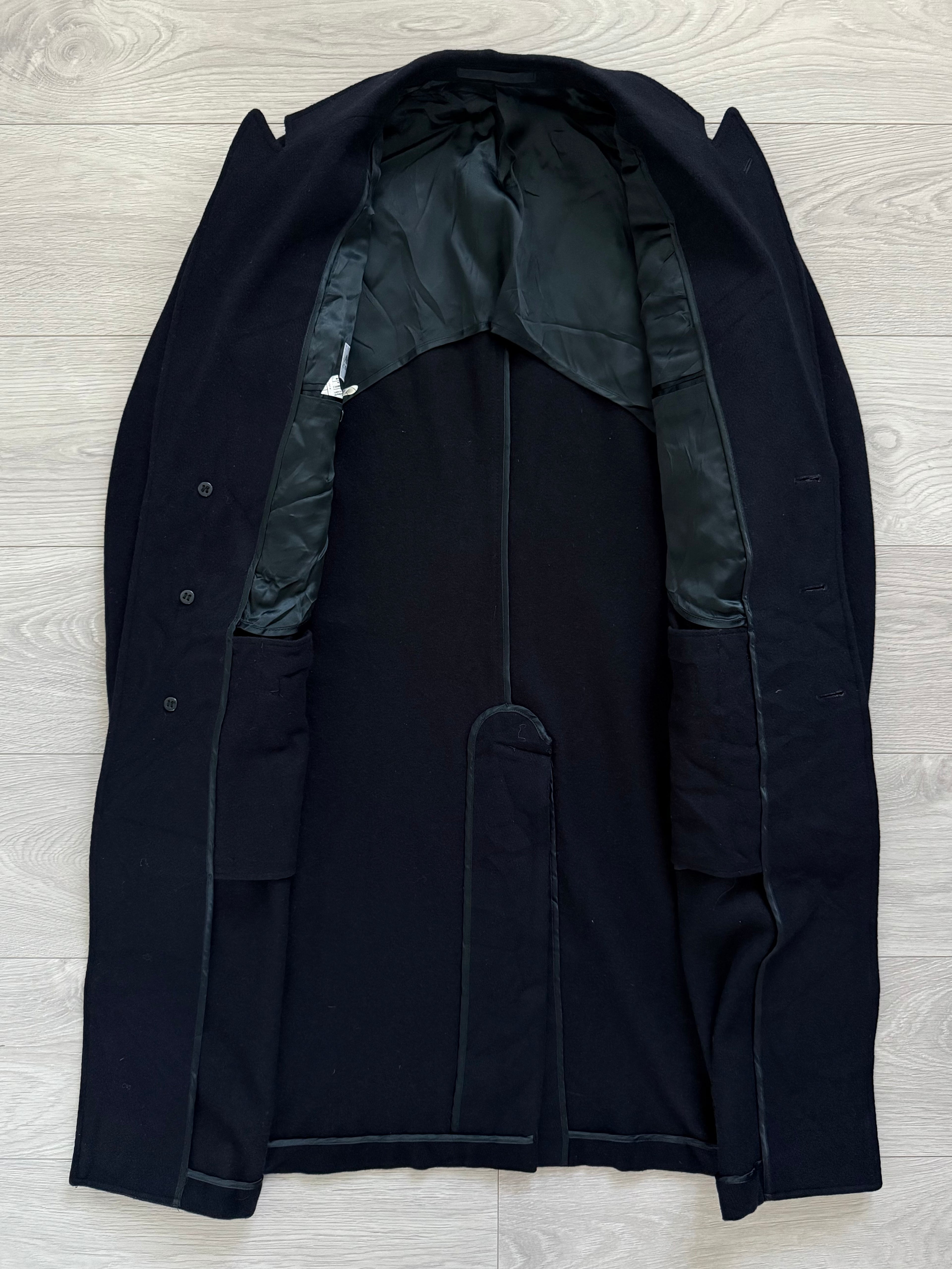 Armani 1990s Peaked Lapel Wool Coat - Size M