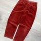 C.P. Company 1980s 'Navy Arctic' Rust Orange Pleated Cord Pants - Size 31