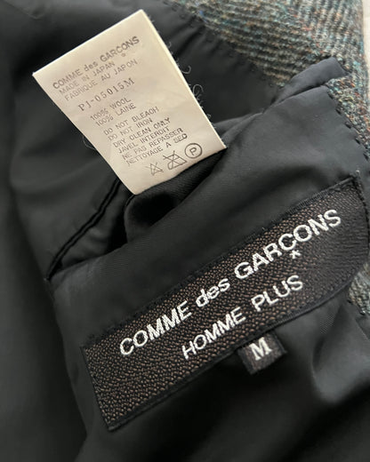 Comme Des Garcons Homme Plus 1990s Pleated Herringbone Suit - Size M Jacket / 32" Waist