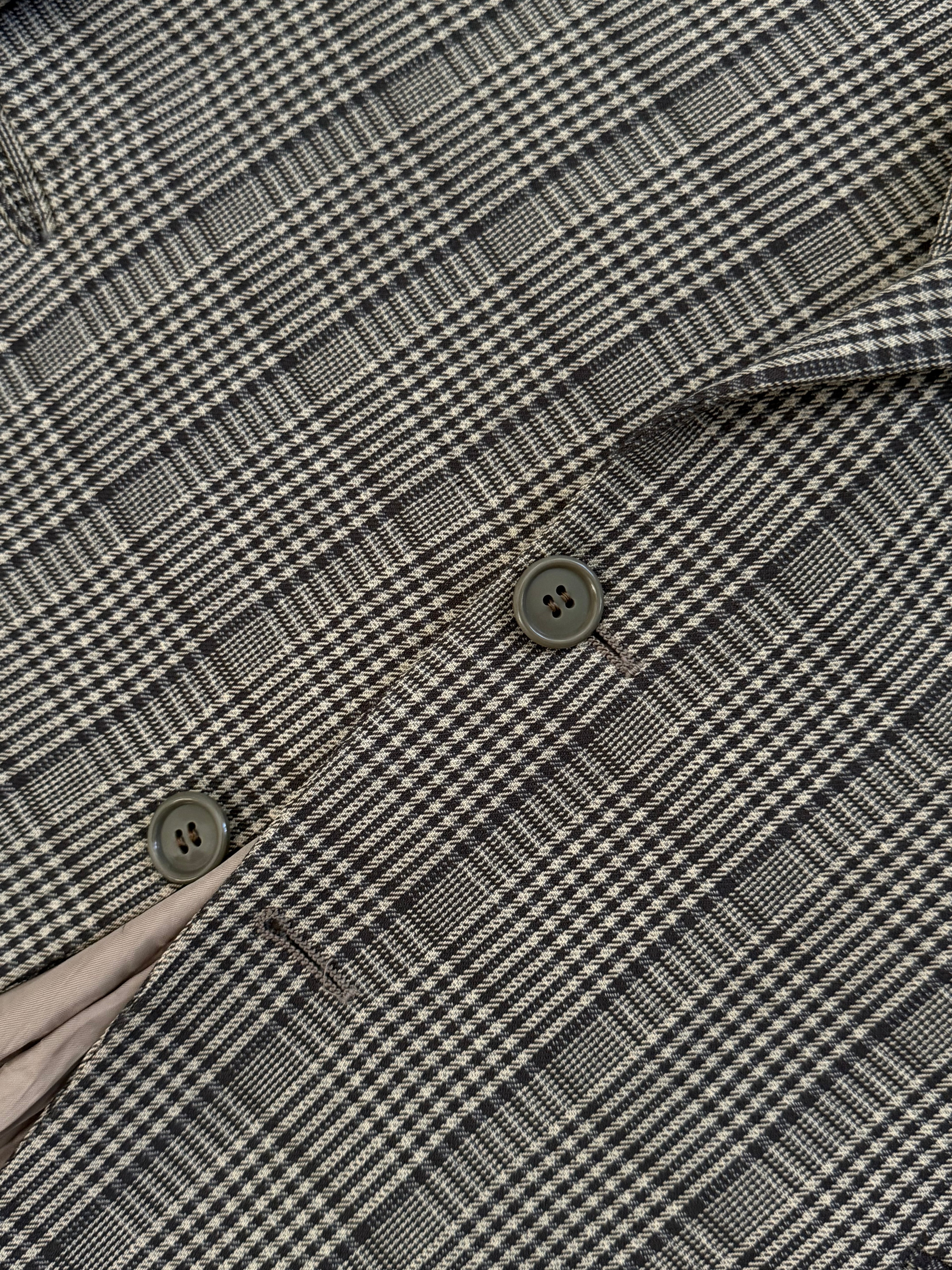 Giorgio Armani 1980s Mainline Wool Check Blazer Sports Jacket - Size L