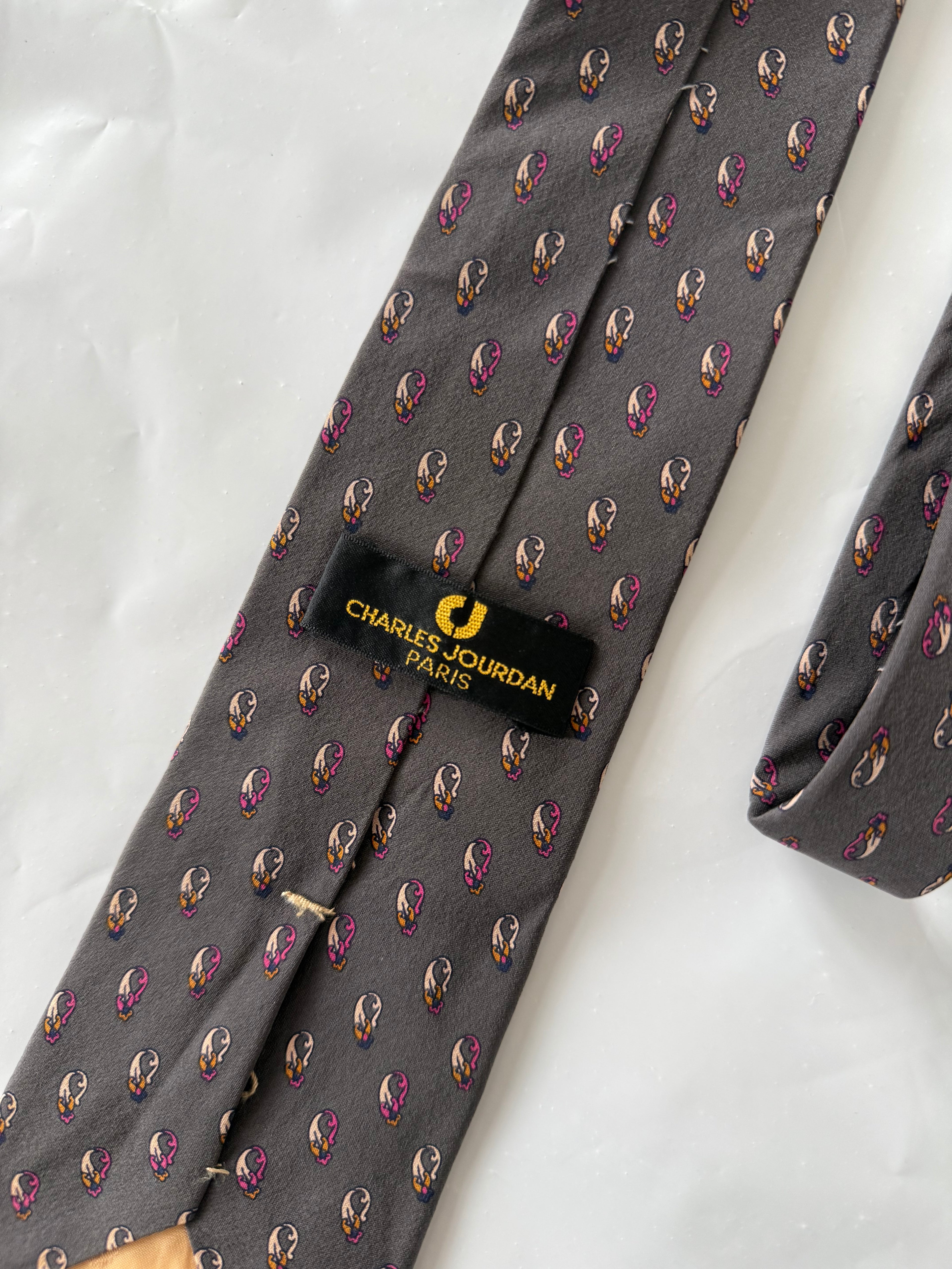 Charles Jourdan Paris 1990s Silk Tie