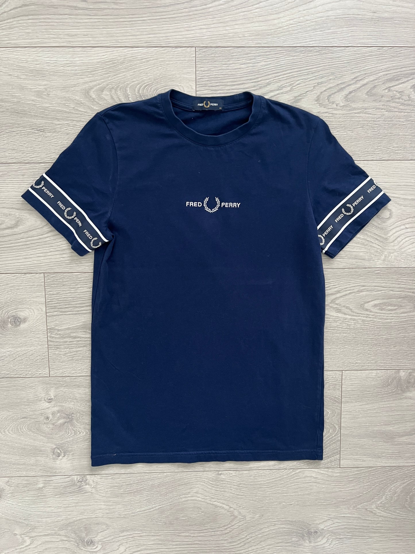 Fred Perry Vintage Taped Logo T-Shirt - Size XS