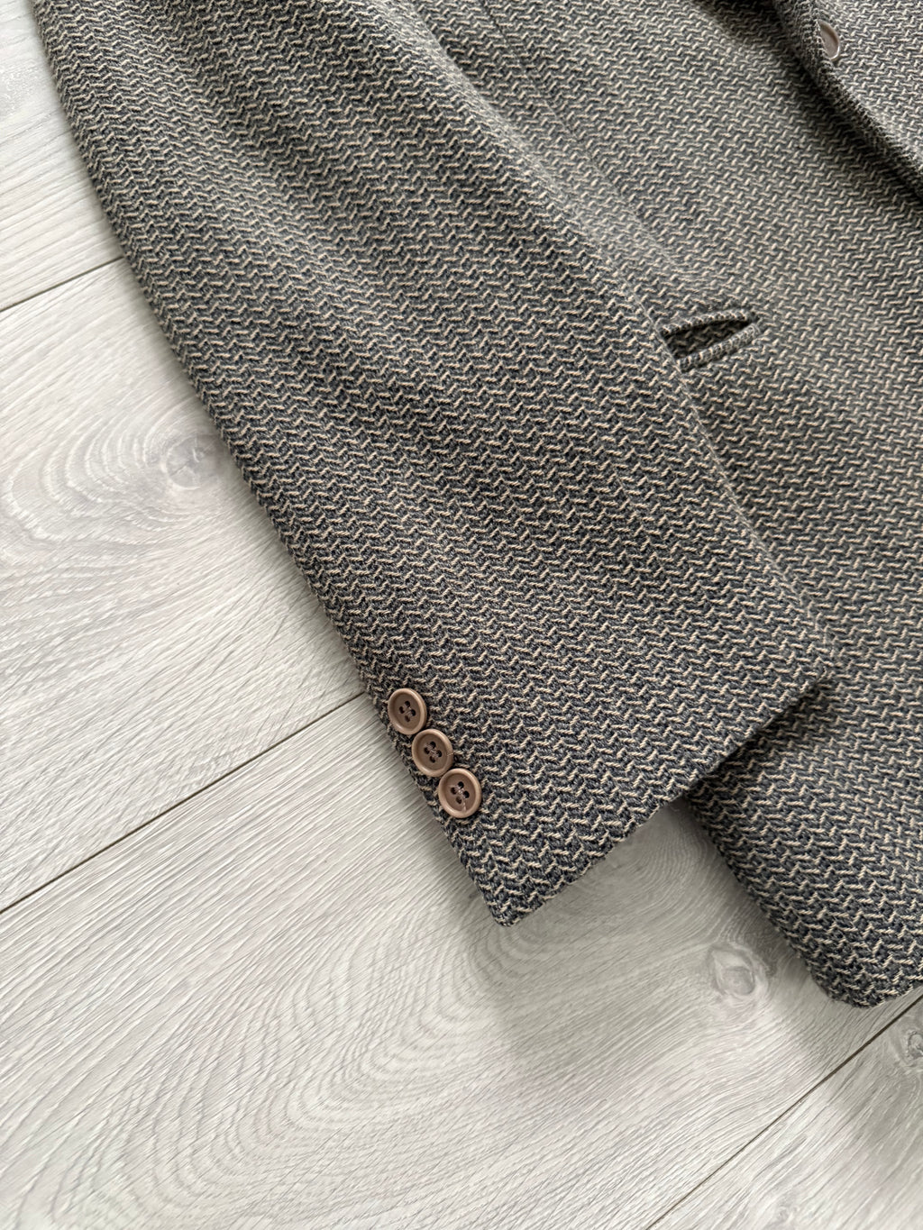 Emporio Armani SS1998 Micro-Herringbone Weave Sports Blazer Jacket - Size S