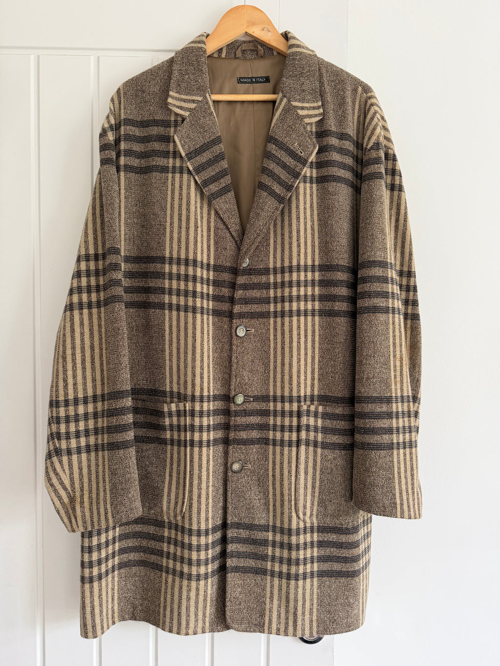 Emporio Armani 1990s Wool Blend Textured Sport Coat  - Size XL