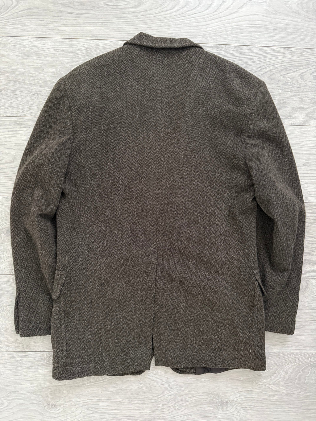 Emporio Armani 1990s 2B Brown Wool Hunting Jacket Blazer - Size S