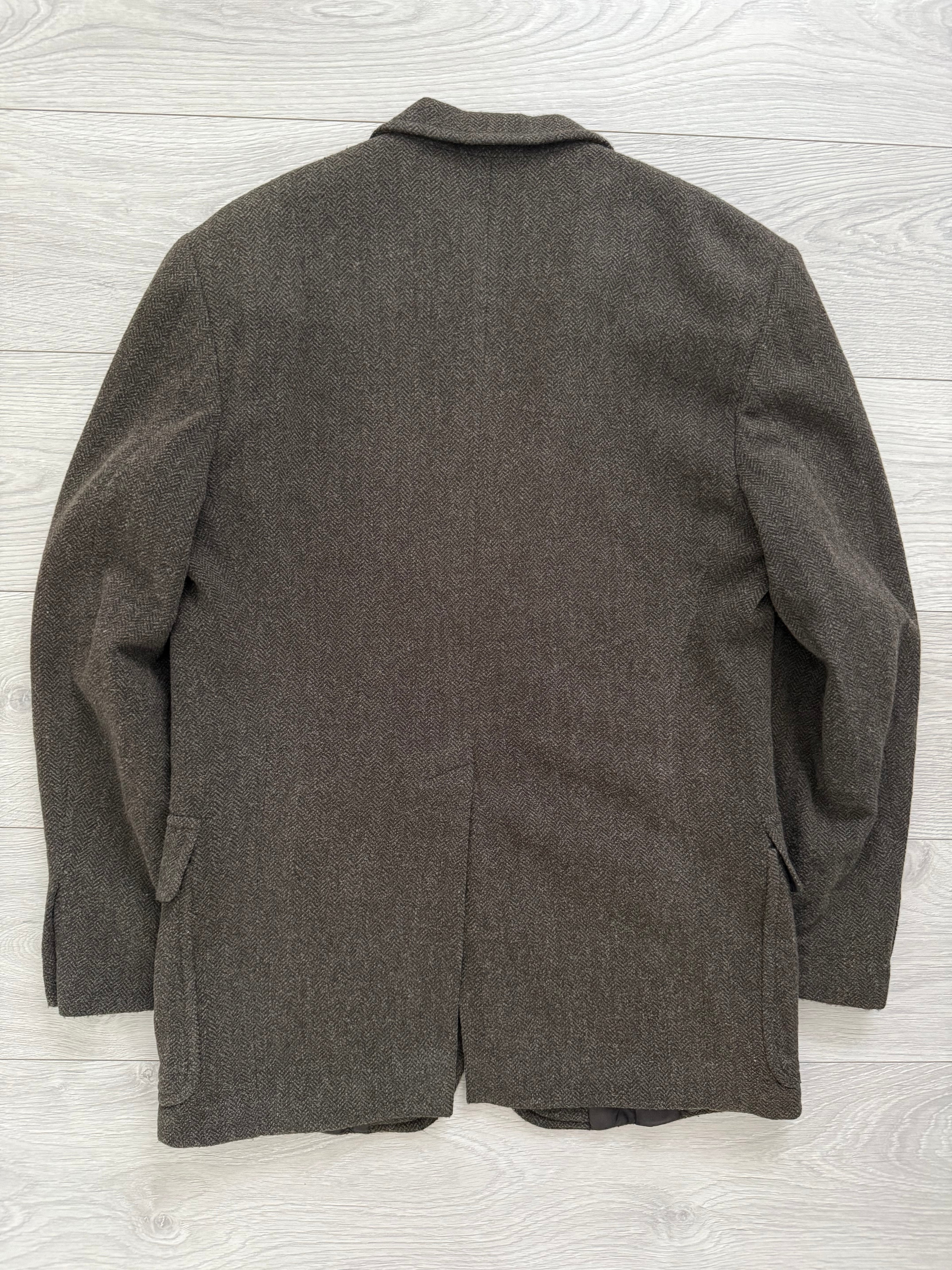 Emporio Armani 1990s 2B Brown Wool Hunting Jacket Blazer - Size S