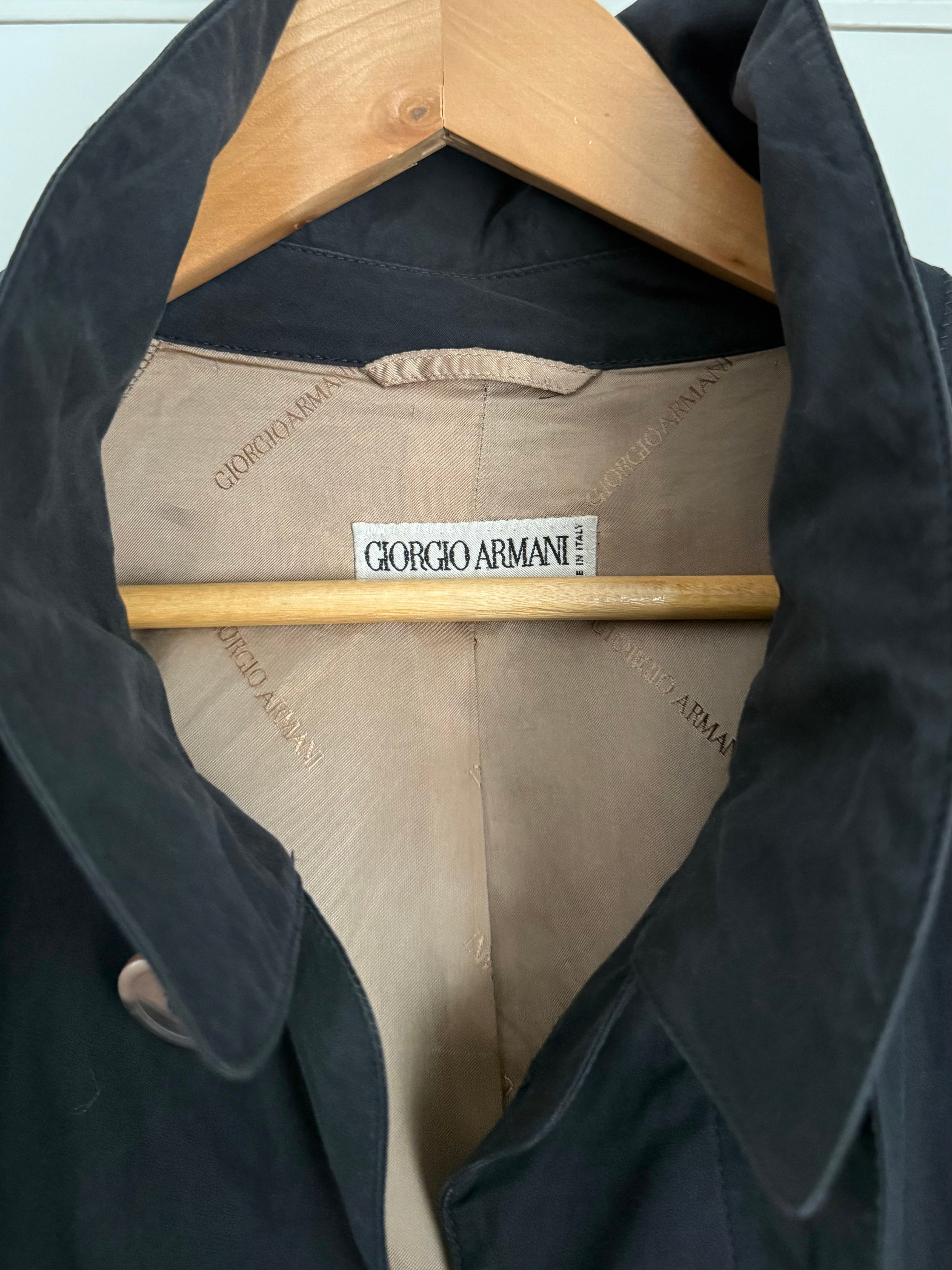 Giorgio Armani 1990s Waterproof Trench Coat - Size XL – NDWC0 Shop