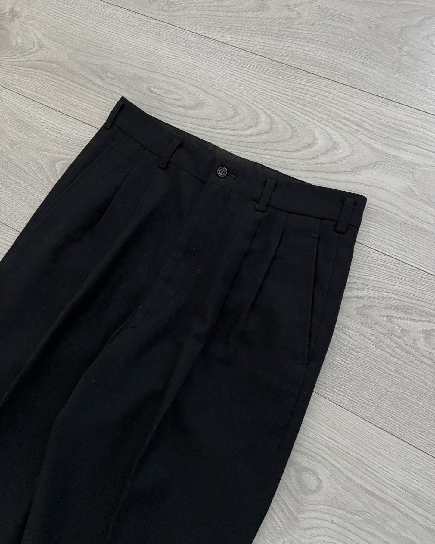 Comme Des Garcons Homme AW1988 Pleated Wool Trousers - Size 32