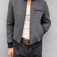 Hugo Boss Houndstooth Pattern Wool Bomber Jacket - Size S