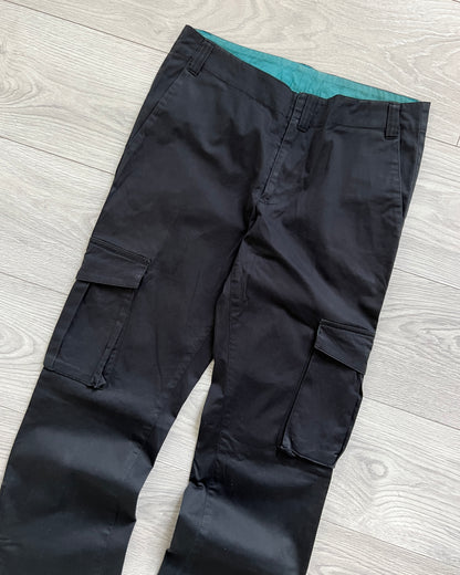 Jean Paul Gaultier 00s Ankle-Zip Black Cargo Pants - Size 30